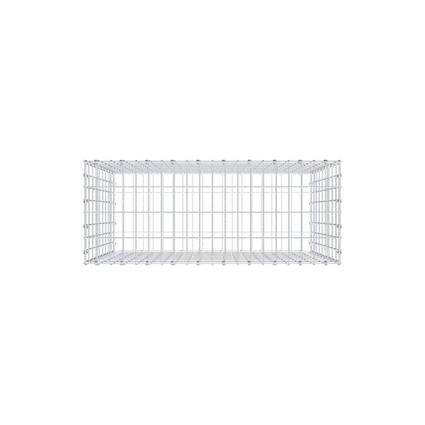Gabion 100 cm x 90 cm x 40 cm (L x H x D), maskestørrelse 5 x 10 cm, spiralring