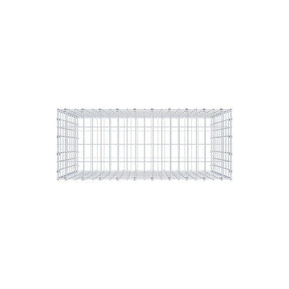 Gabion 100 cm x 90 cm x 40 cm (L x H x D), maskestørrelse 5 x 10 cm, spiralring