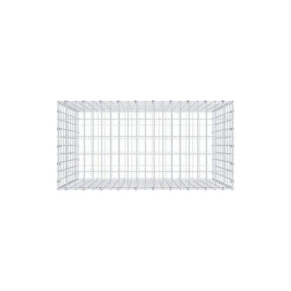 Gabion 100 cm x 90 cm x 50 cm (L x H x D), maskestørrelse 5 x 10 cm, spiralring