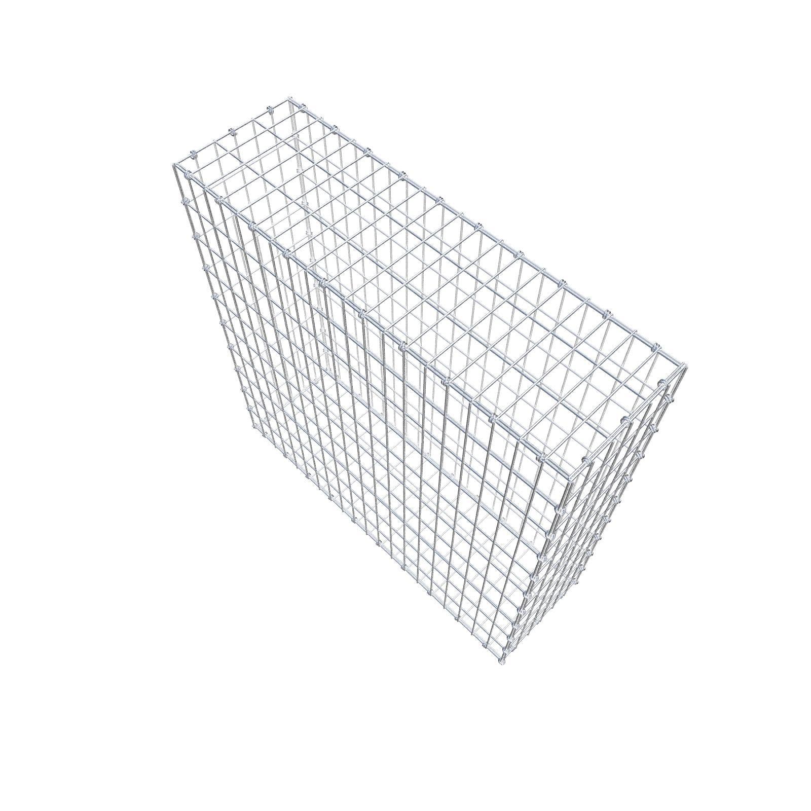 Gabion 100 cm x 100 cm x 30 cm (L x H x D), mesh size 5 x 10 cm, spiral ring