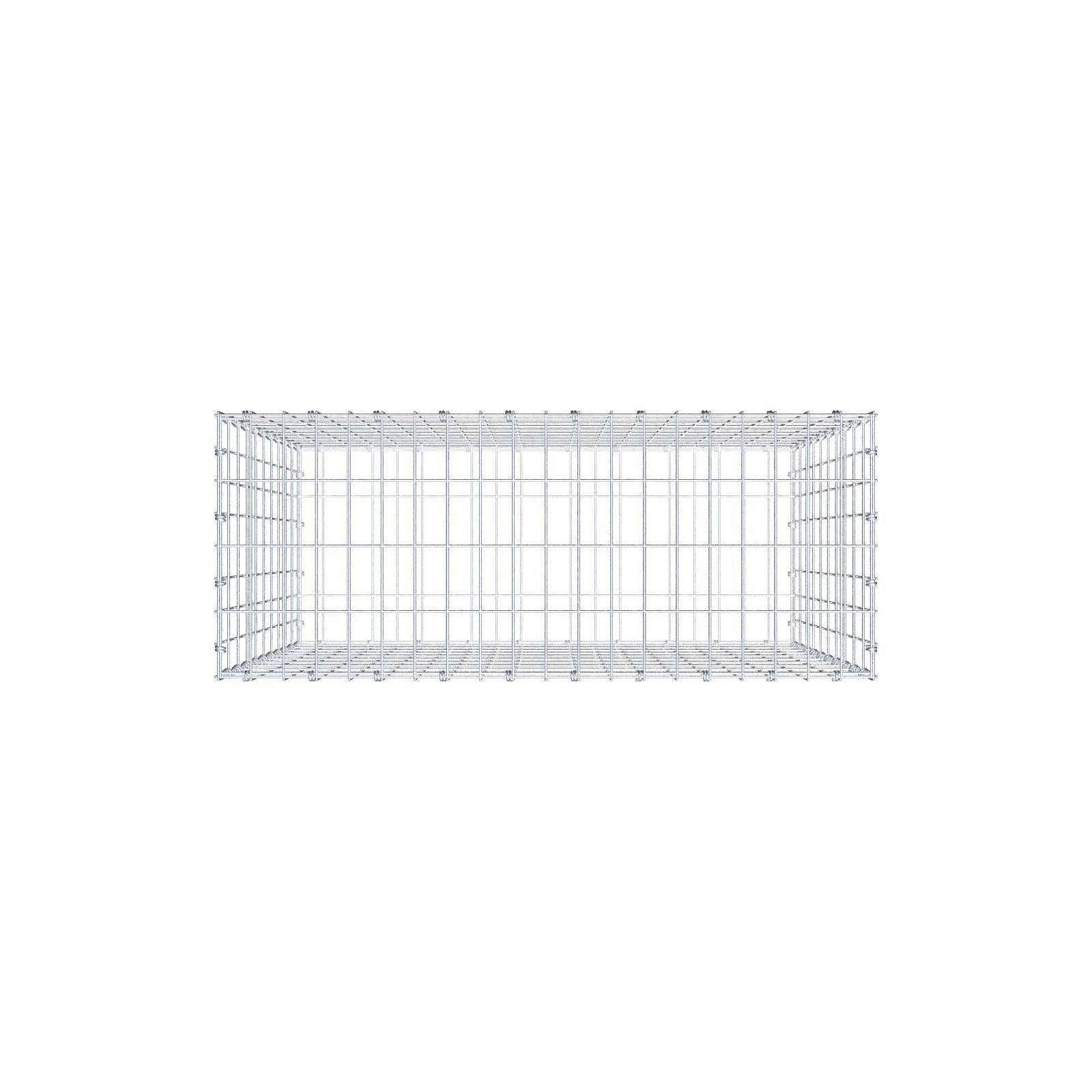 Gabion 100 cm x 100 cm x 40 cm (L x H x D), mesh size 5 x 10 cm, spiral ring
