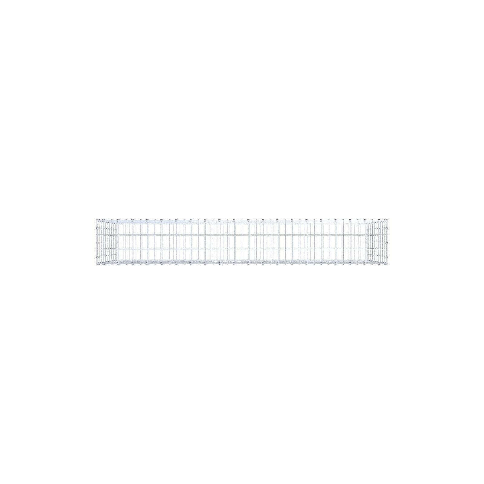 Gabion 200 cm x 100 cm x 30 cm (L x H x P), mailles 5 x 10 cm, anneau en spirale