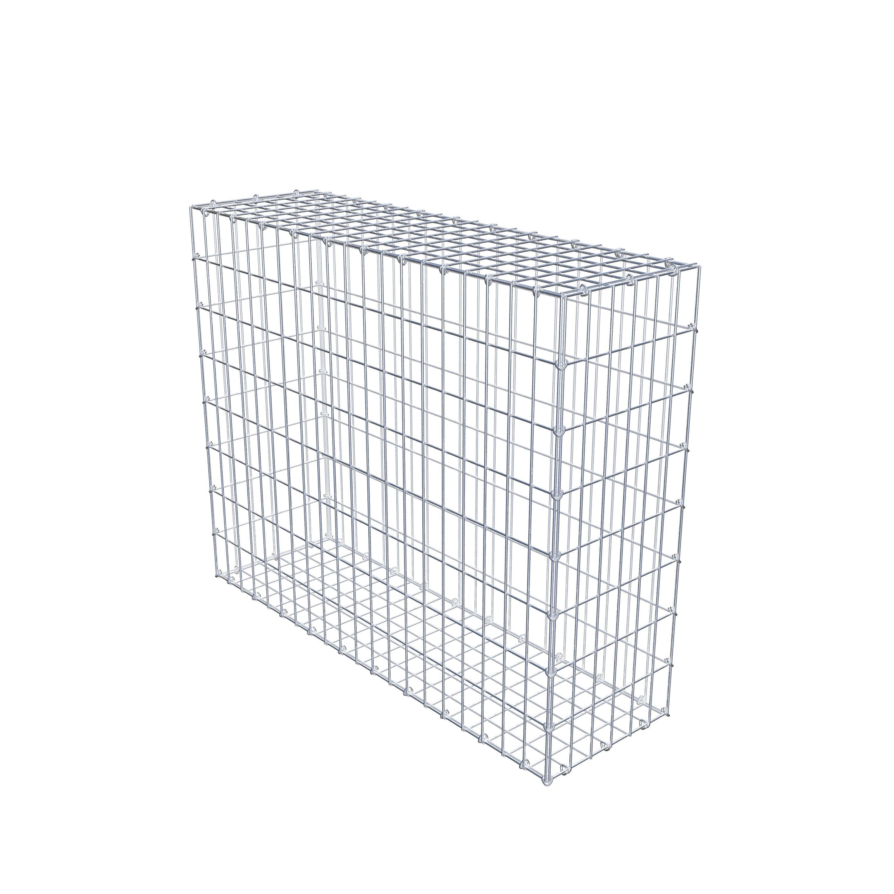Gabião 100 cm x 80 cm x 30 cm (C x A x P), malhagem 5 cm x 10 cm, anel C