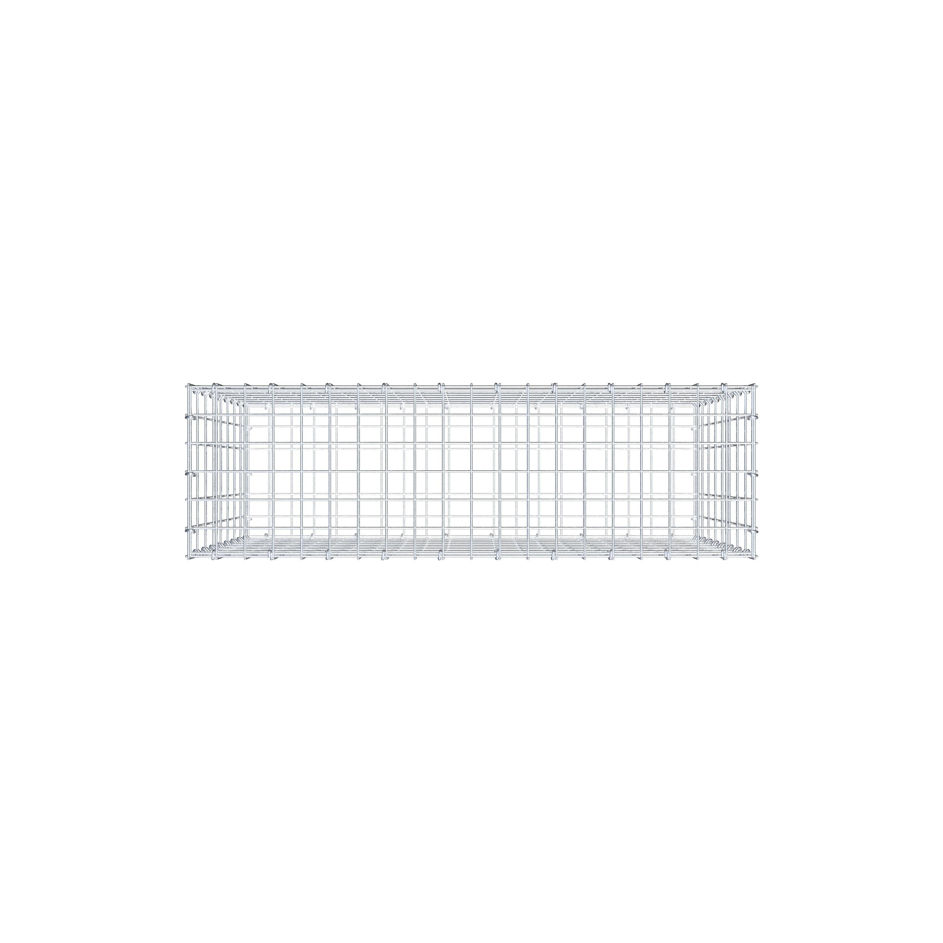 Gabião 100 cm x 80 cm x 30 cm (C x A x P), malhagem 5 cm x 10 cm, anel C