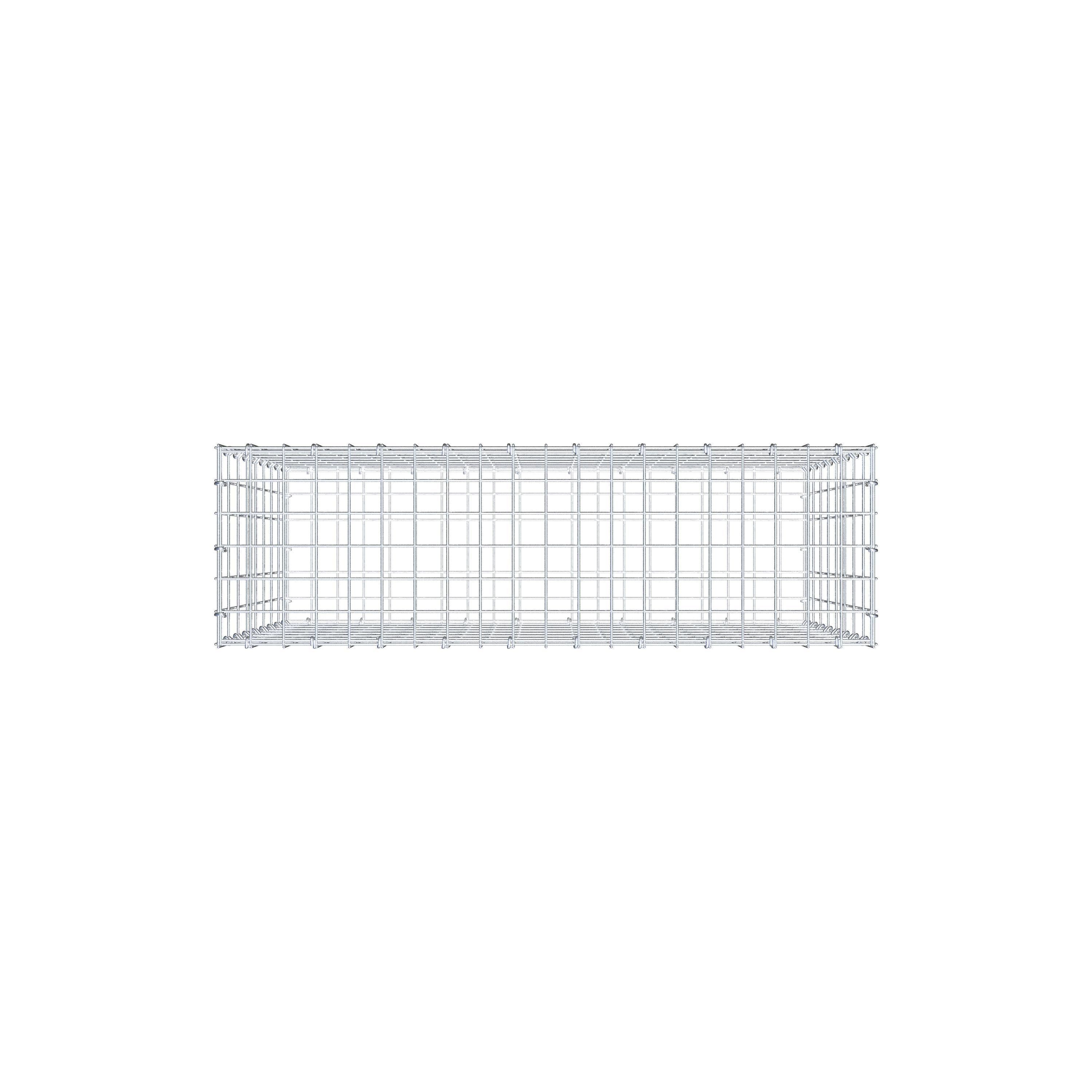 Gabione 100 cm x 80 cm x 30 cm (L x H x T), Maschenweite 5 cm x 10 cm, C-Ring