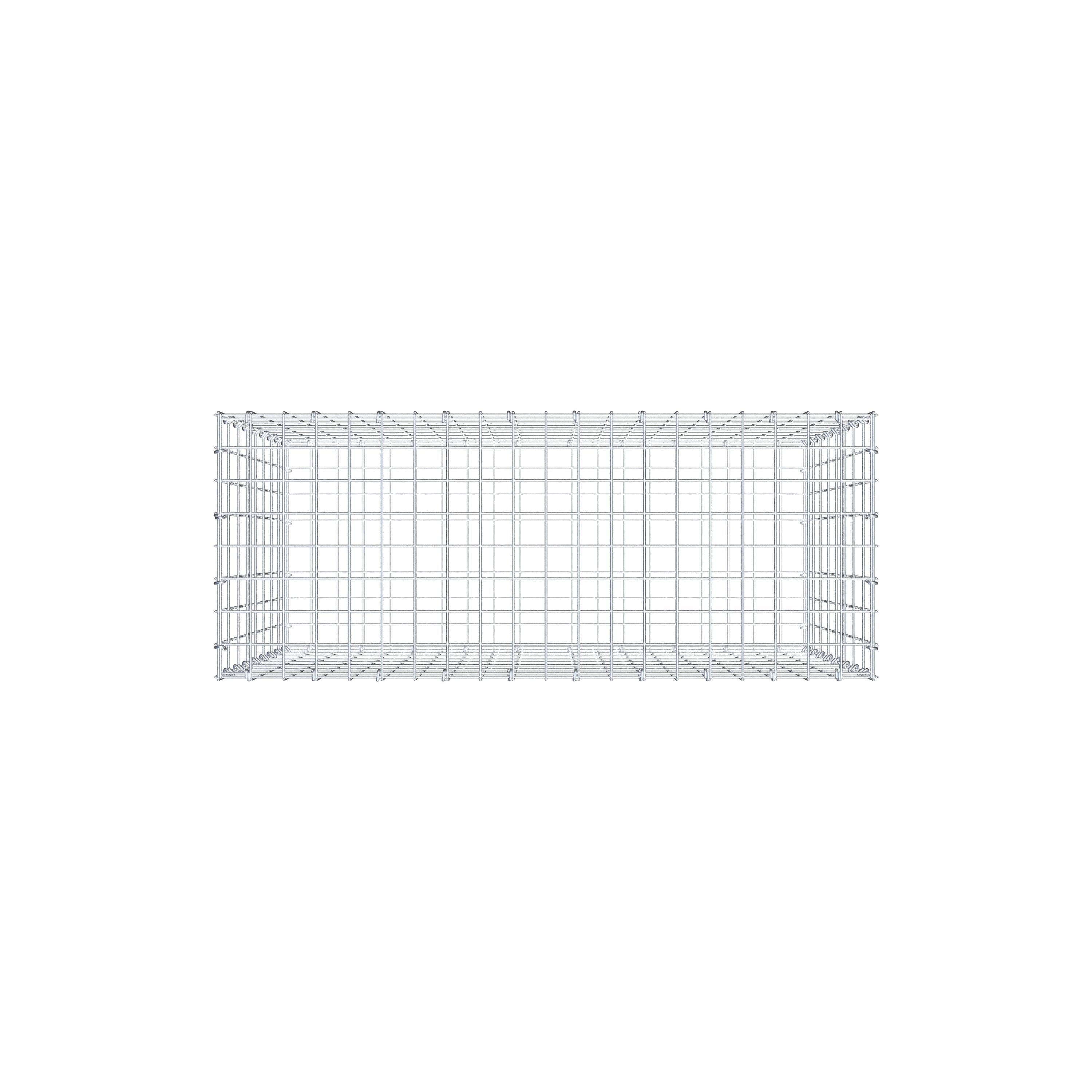 Gabbione 100 cm x 80 cm x 40 cm (L x H x P), maglia 5 cm x 10 cm, anello a C