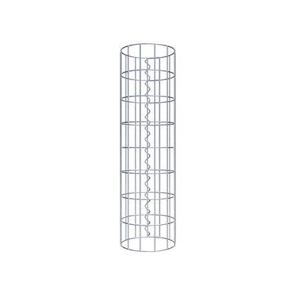 Colonne de gabion ronde 22 cm de diamètre, 80 cm de hauteur, mailles 5 cm x 10 cm
