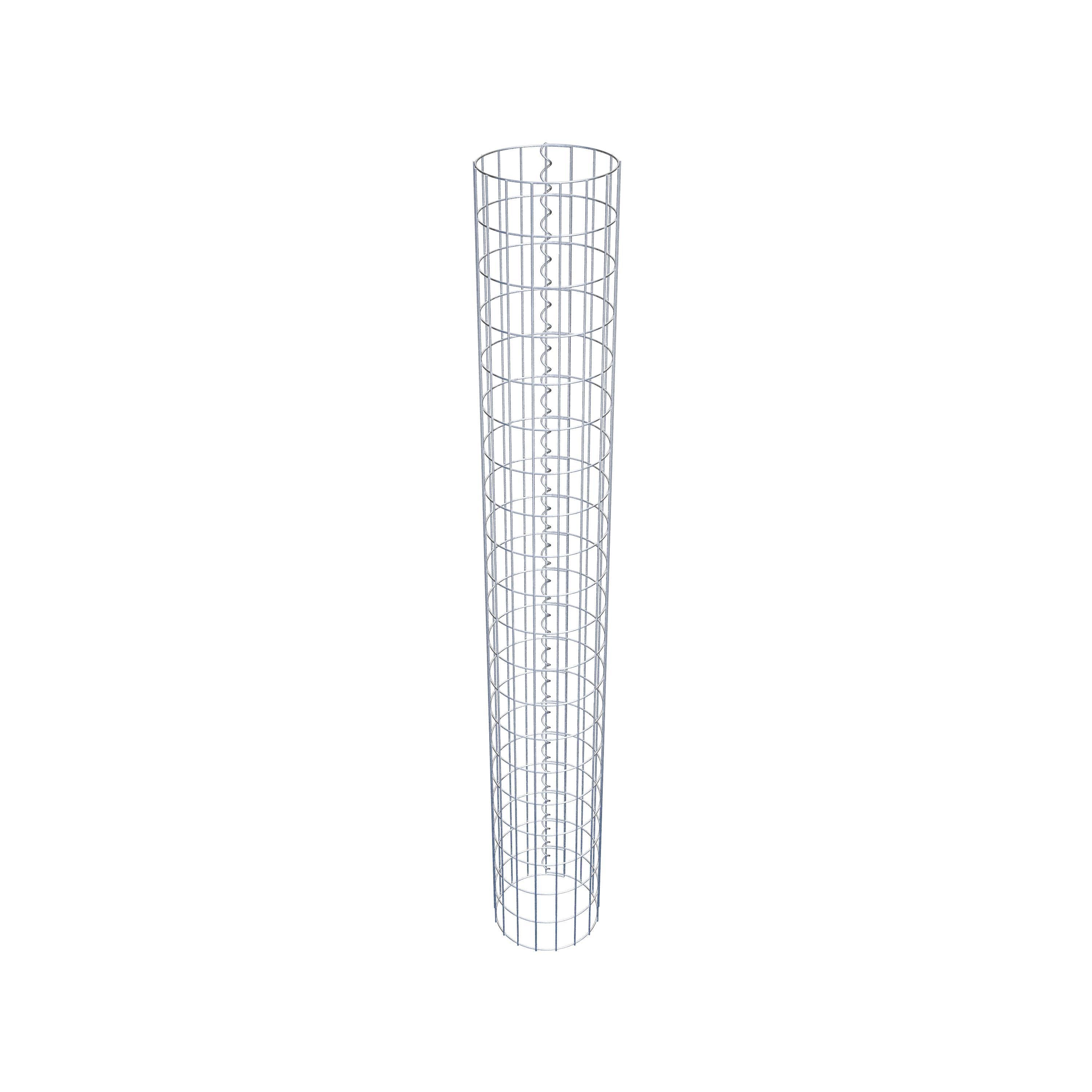 Gabionensäule rund 27 cm Durchmesser, 200 cm Höhe, Maschenweite 5 cm x 10 cm