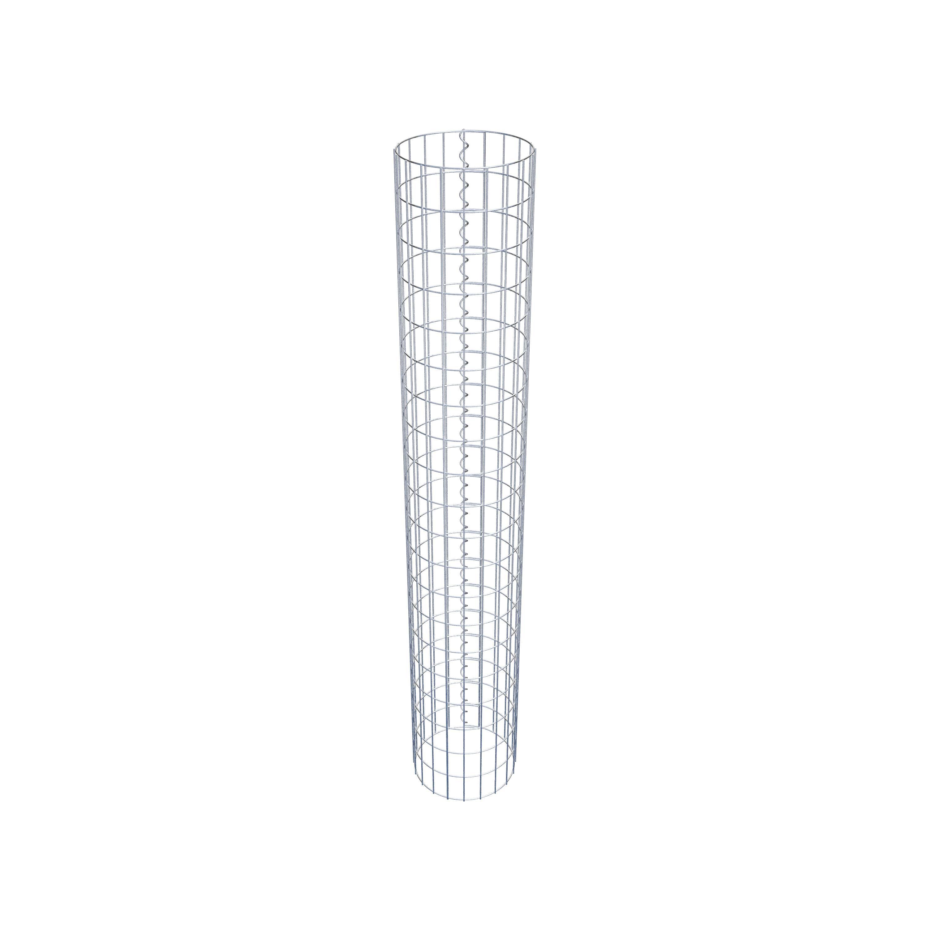 Gabion column around 32 cm diameter, 200 cm height, mesh size 5 cm x 10 cm