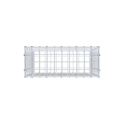 Gavión 50 cm x 50 cm x 20 cm (L x A x P), malla 5 cm x 5 cm, anillo en C