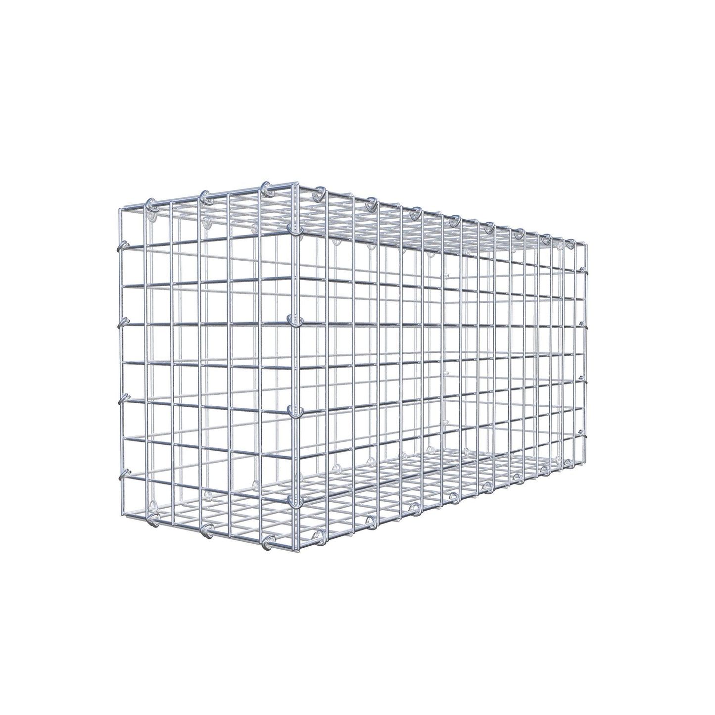 Gabion 80 cm x 40 cm x 30 cm (L x H x D), maskestørrelse 5 cm x 5 cm, C-ring