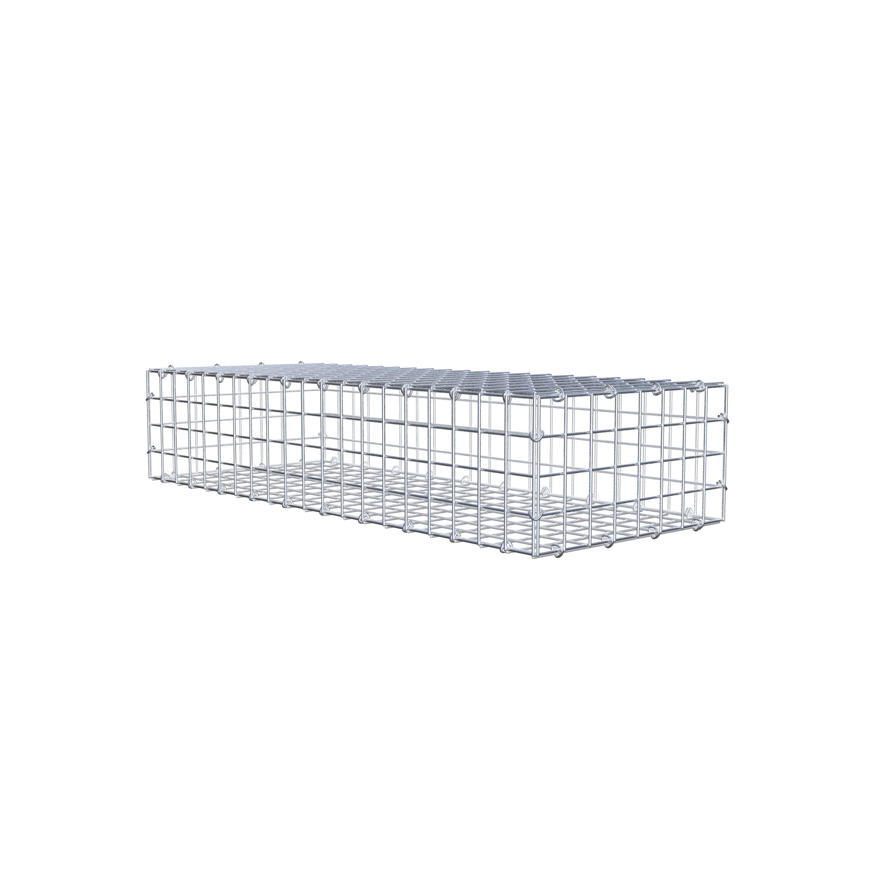 Gabion 100 cm x 20 cm x 40 cm (L x H x D), mesh size 5 cm x 5 cm, C-ring