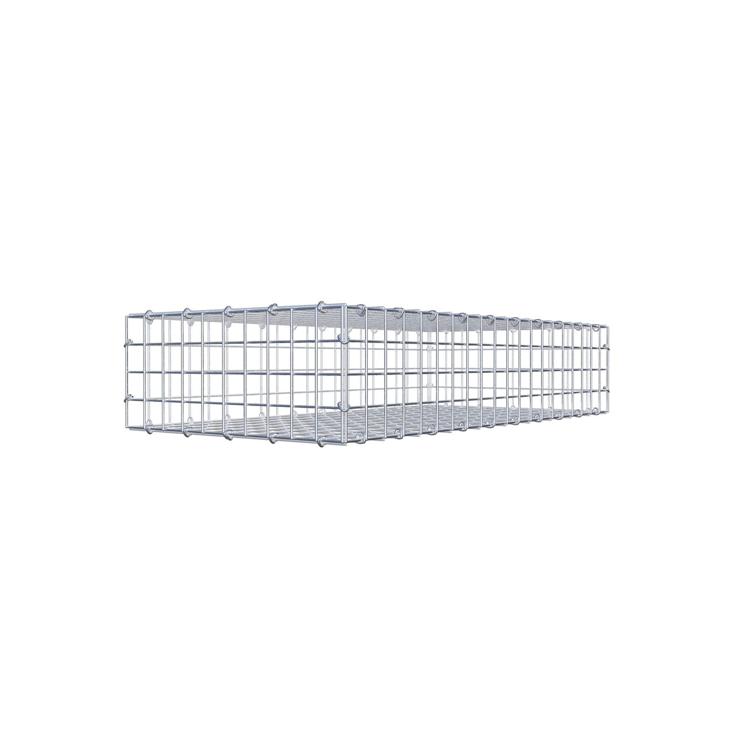 Gabion 100 cm x 20 cm x 50 cm (L x H x P), mailles 5 cm x 5 cm, anneau en C