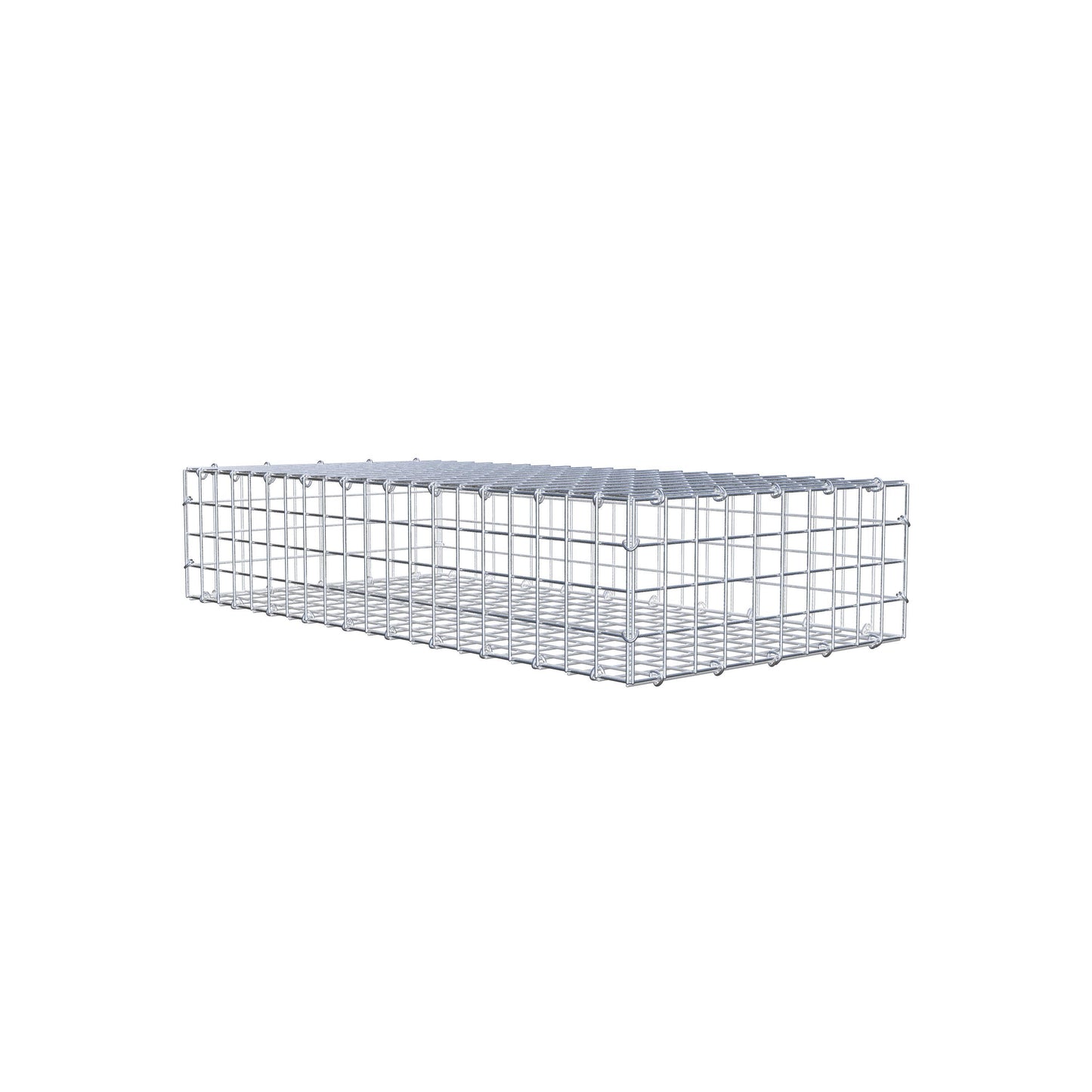 Gabion 100 cm x 20 cm x 50 cm (L x H x P), mailles 5 cm x 5 cm, anneau en C