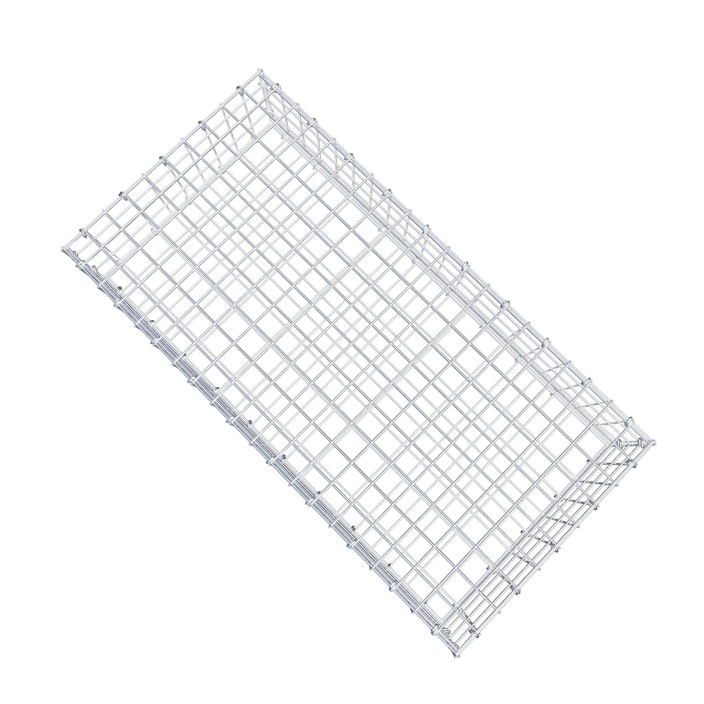 Gabion 100 cm x 20 cm x 50 cm (L x H x P), mailles 5 cm x 5 cm, anneau en C