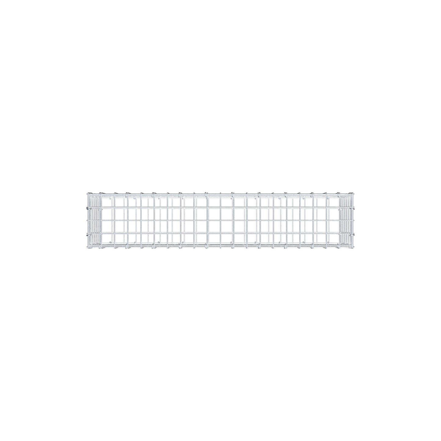 Gabbione 100 cm x 30 cm x 20 cm (L x H x P), maglia 5 cm x 5 cm, anello a C