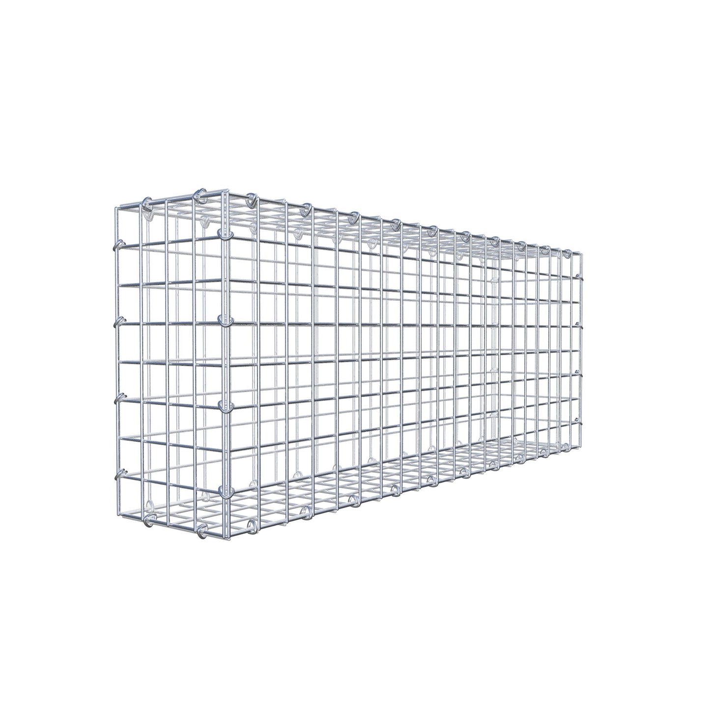 Gabion 100 cm x 40 cm x 20 cm (L x H x D), maskstorlek 5 cm x 5 cm, C-ring
