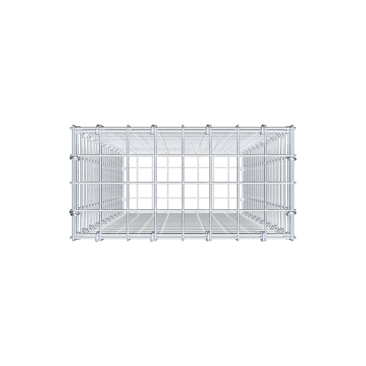 Gabion 100 cm x 40 cm x 20 cm (L x H x D), maskstorlek 5 cm x 5 cm, C-ring