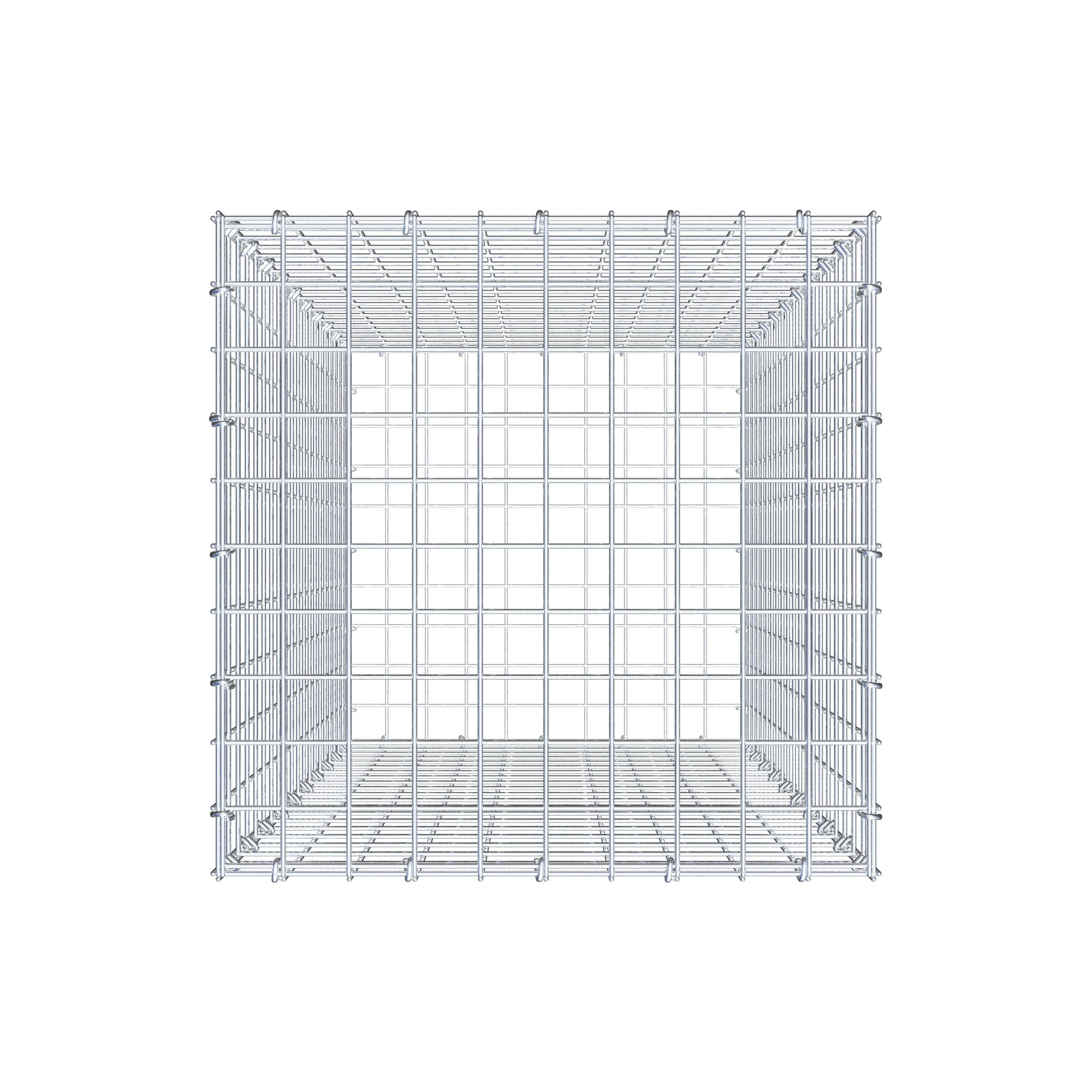 Gabione 100 cm x 50 cm x 50 cm (L x H x T), Maschenweite 5 cm x 5 cm, C-Ring