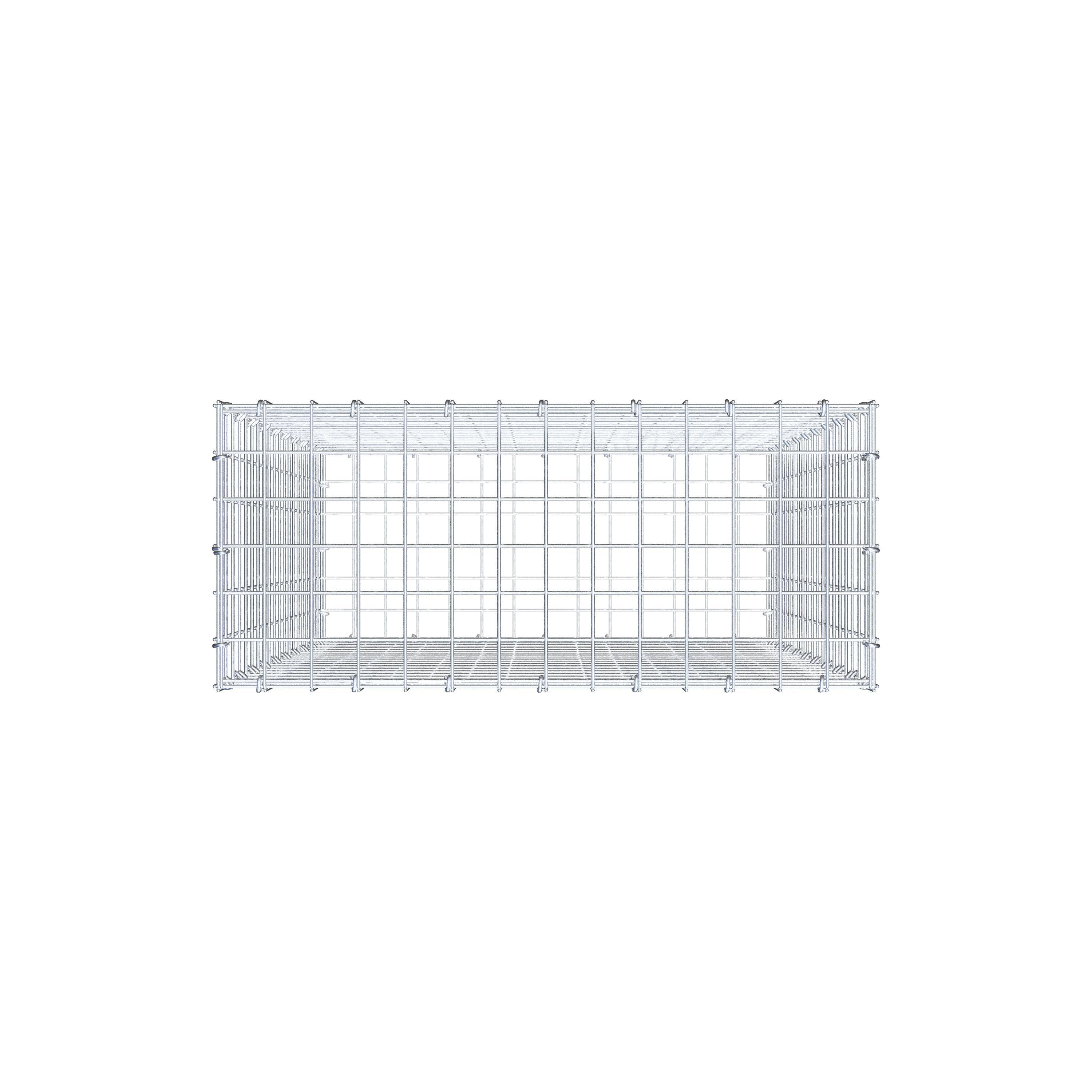 Gabion 100 cm x 70 cm x 30 cm (L x H x D), maskestørrelse 5 cm x 5 cm, C-ring