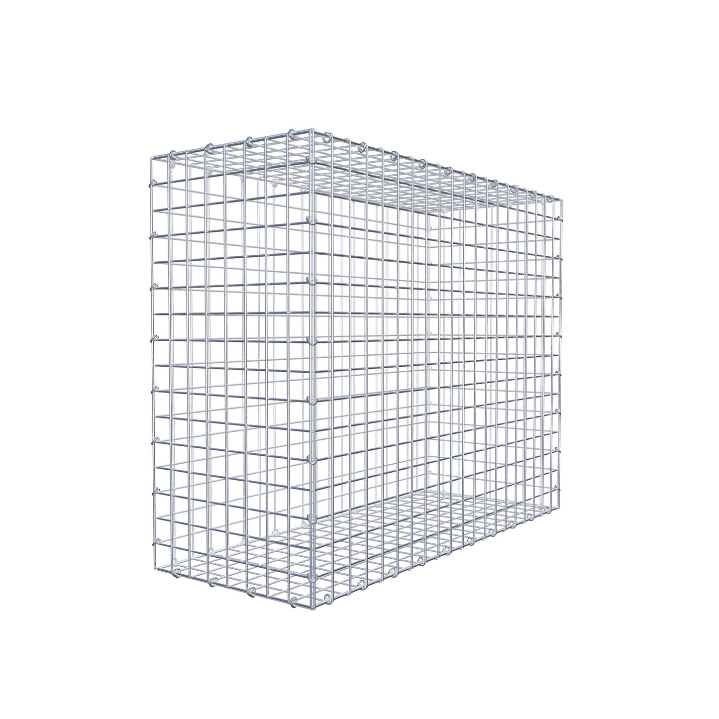 Gavión 100 cm x 80 cm x 40 cm (L x A x P), luz de malla 5 cm x 5 cm, anillo en C
