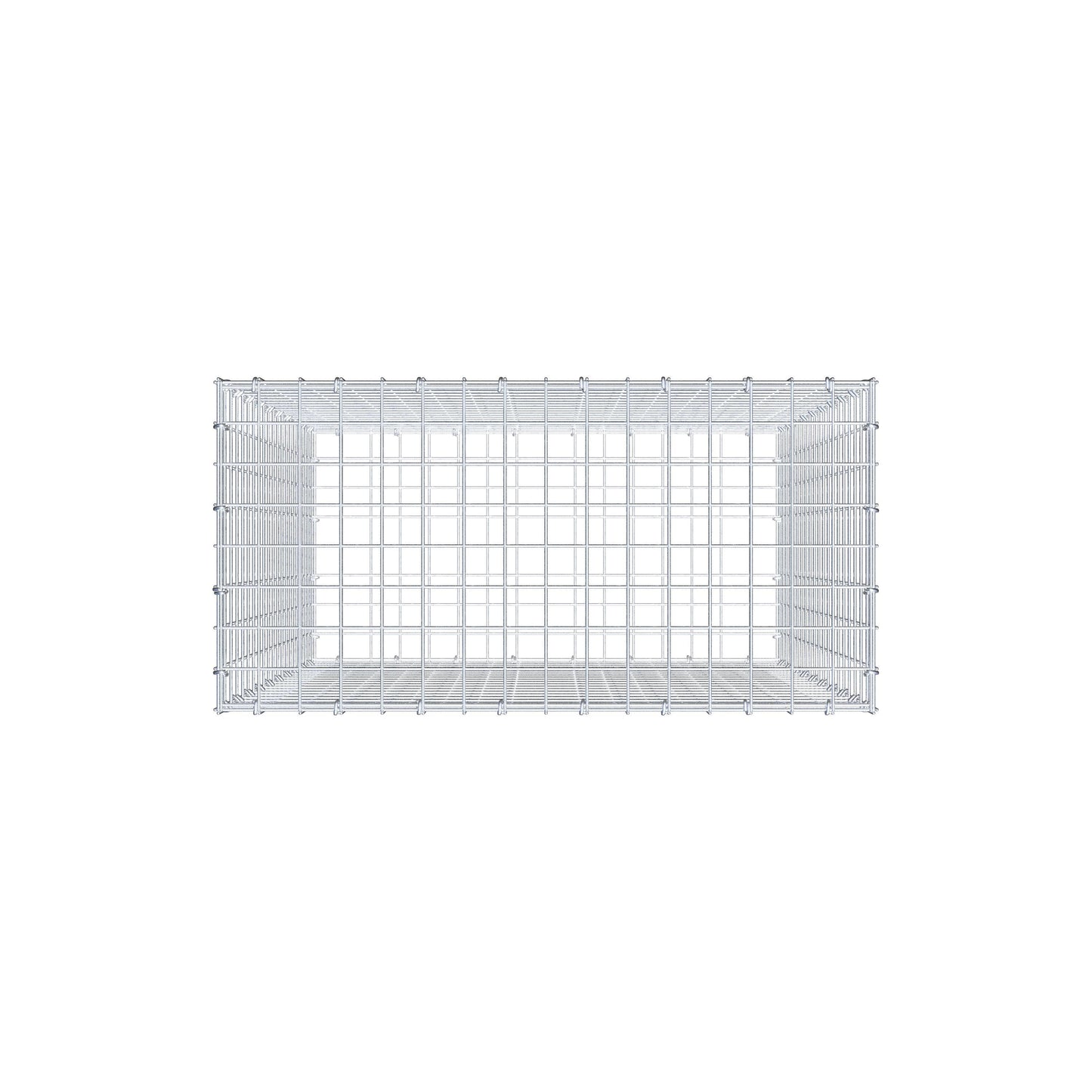 Gavión 100 cm x 80 cm x 40 cm (L x A x P), luz de malla 5 cm x 5 cm, anillo en C