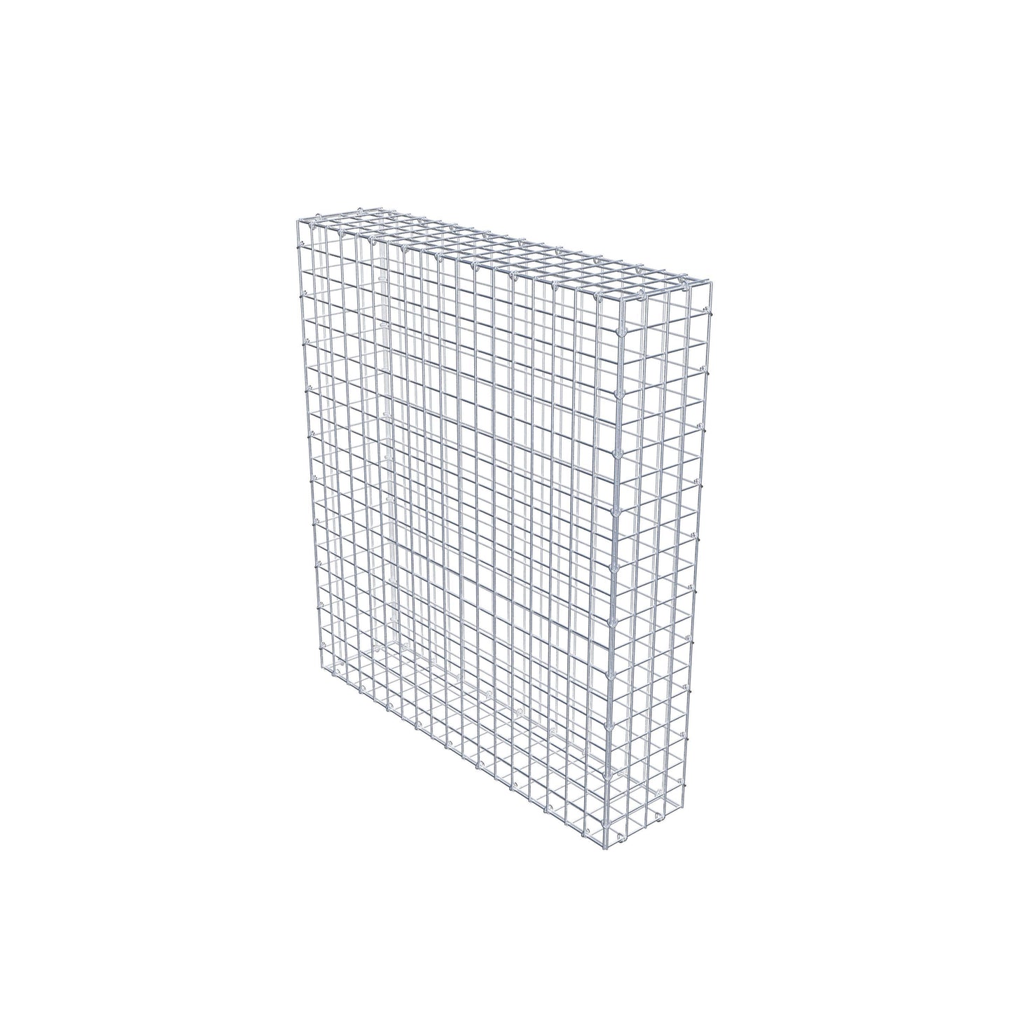 Gabion 100 cm x 90 cm x 20 cm (L x H x P), mailles 5 cm x 5 cm, anneau en C