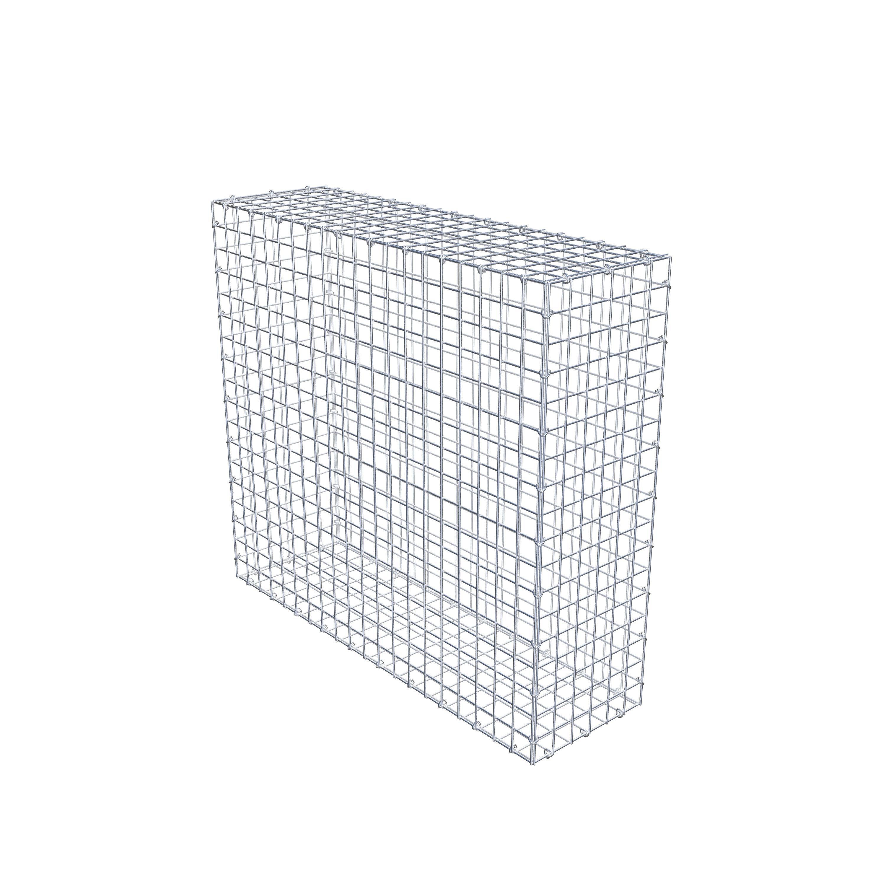 Gabion 100 cm x 90 cm x 30 cm (L x H x D), maskestørrelse 5 cm x 5 cm, C-ring