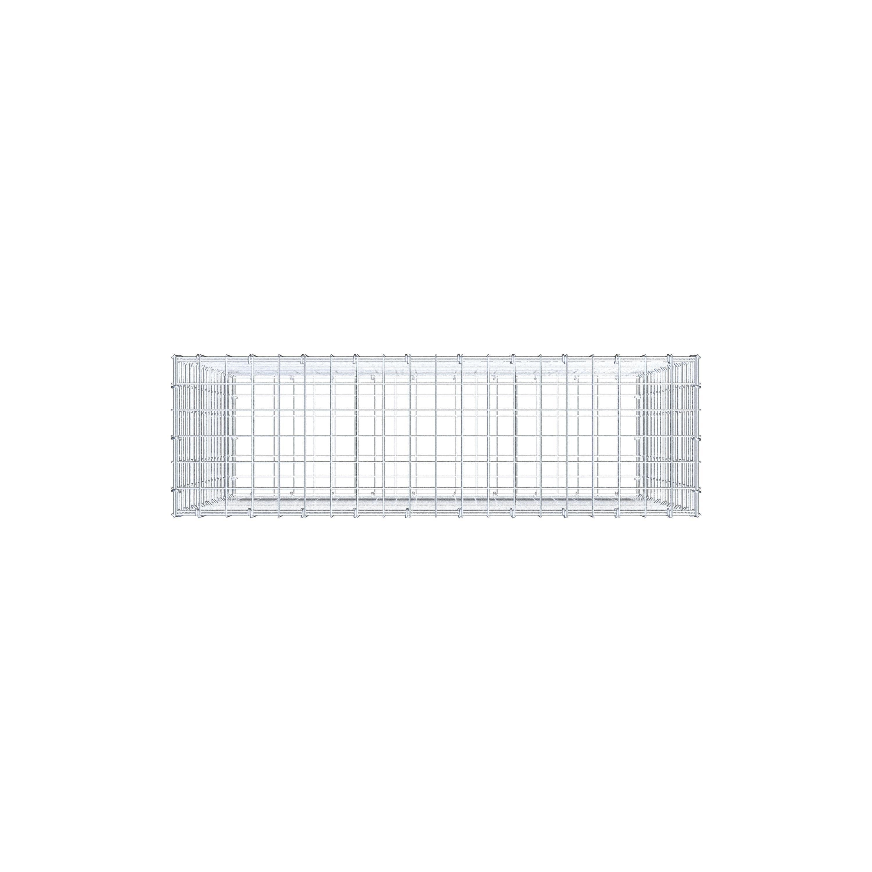 Gabion 100 cm x 90 cm x 30 cm (L x H x D), maskestørrelse 5 cm x 5 cm, C-ring