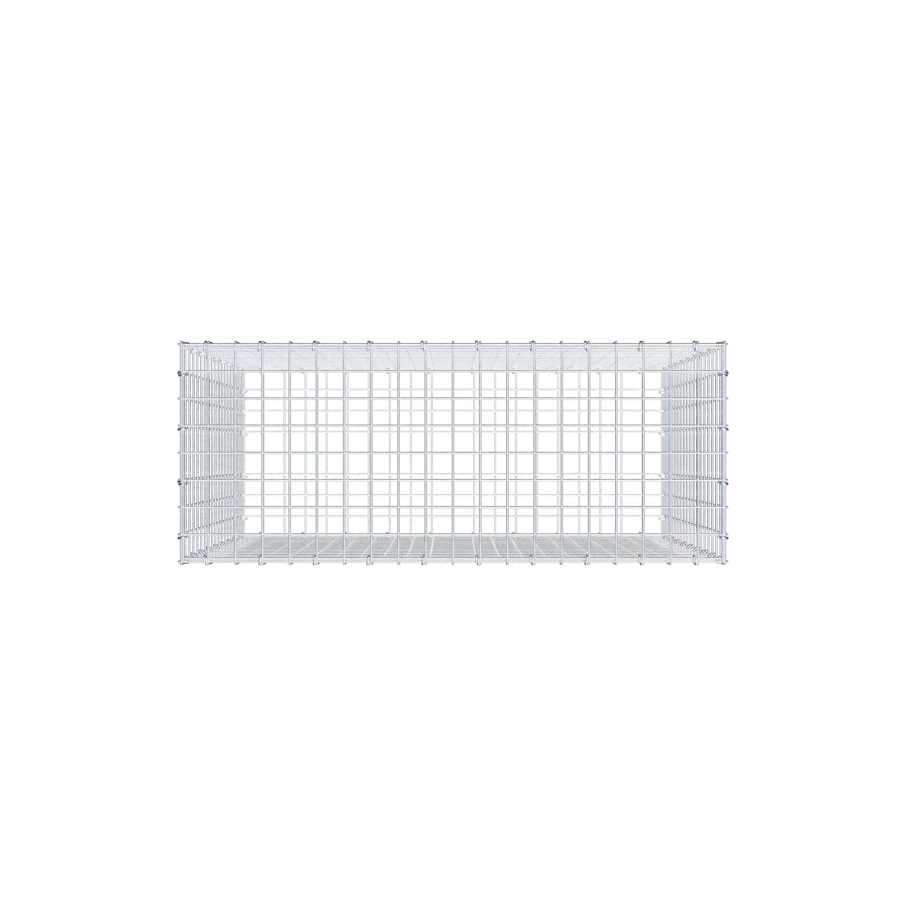 Gabion 100 cm x 90 cm x 40 cm (L x H x D), maskestørrelse 5 cm x 5 cm, C-ring