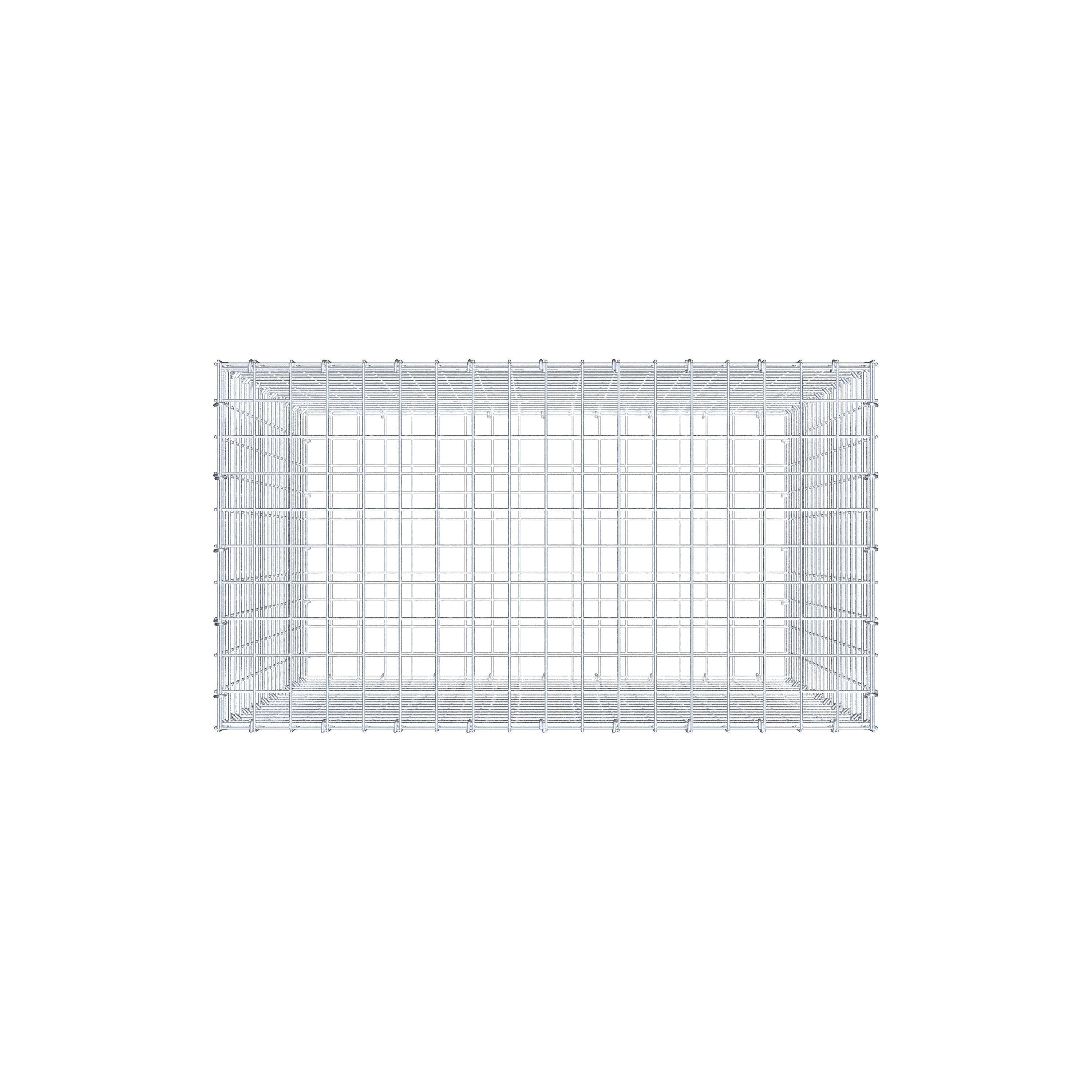 Gabion 100 cm x 90 cm x 50 cm (L x H x D), maskestørrelse 5 cm x 5 cm, C-ring