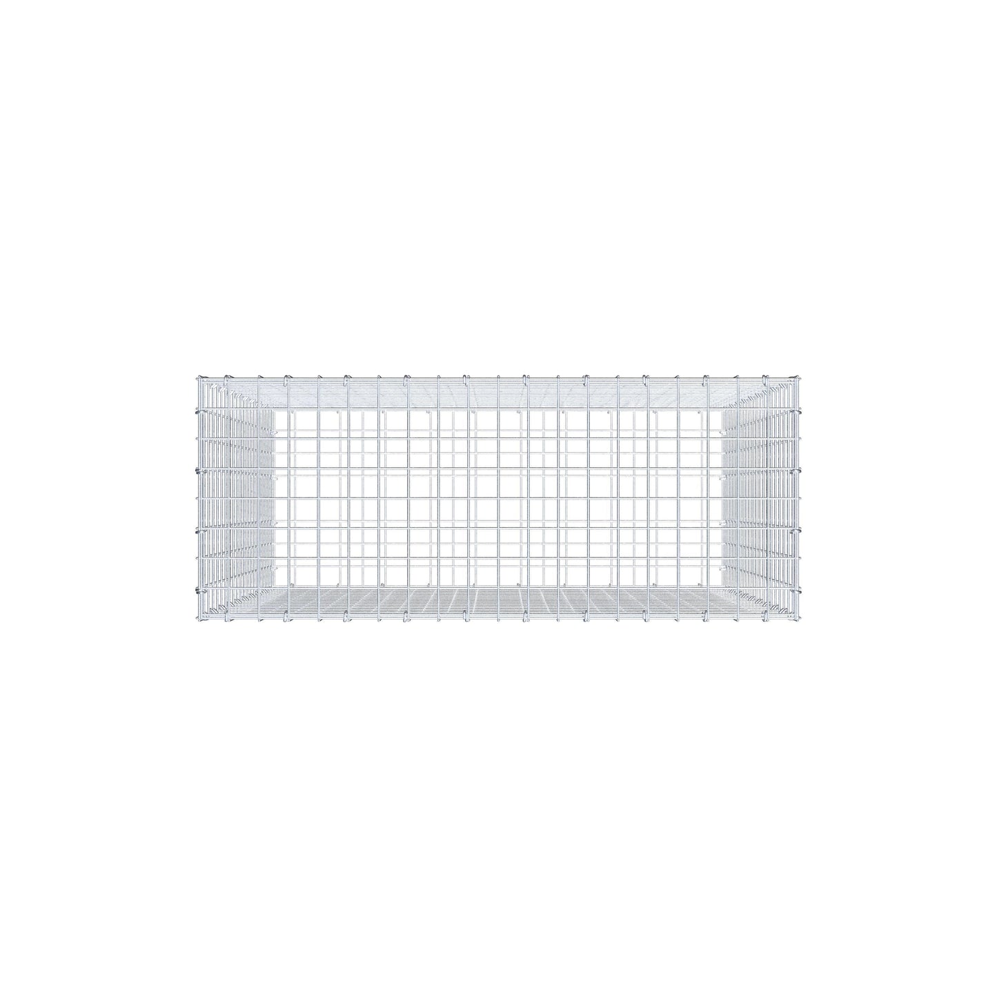 Gabion 100 cm x 100 cm x 40 cm (L x H x D), maskestørrelse 5 cm x 5 cm, C-ring