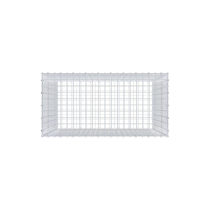 Gabione 100 cm x 100 cm x 50 cm (L x H x T), Maschenweite 5 cm x 5 cm, C-Ring