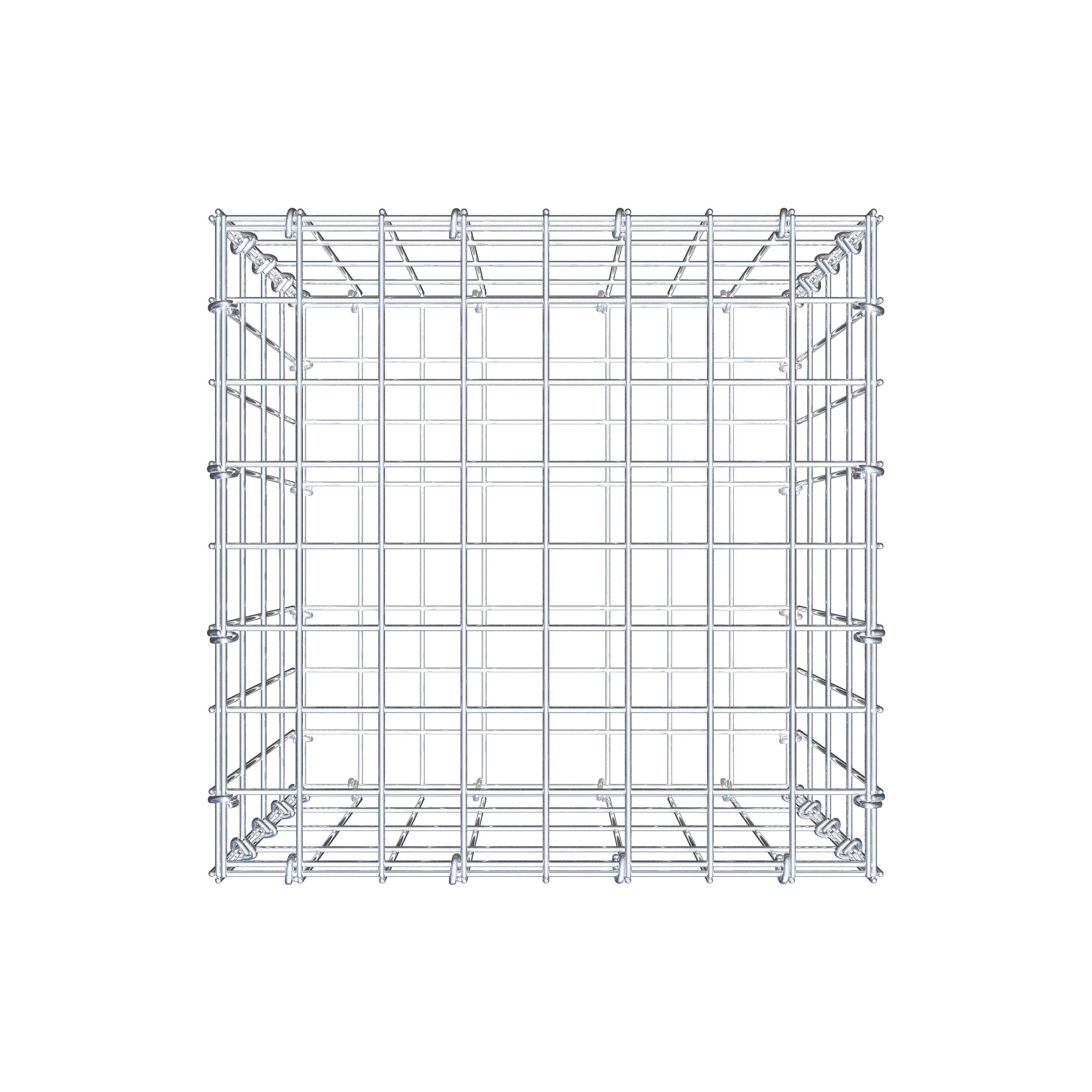 Gabione 40 cm x 40 cm x 40 cm (L x H x T), Maschenweite 5 cm x 10 cm, C-Ring