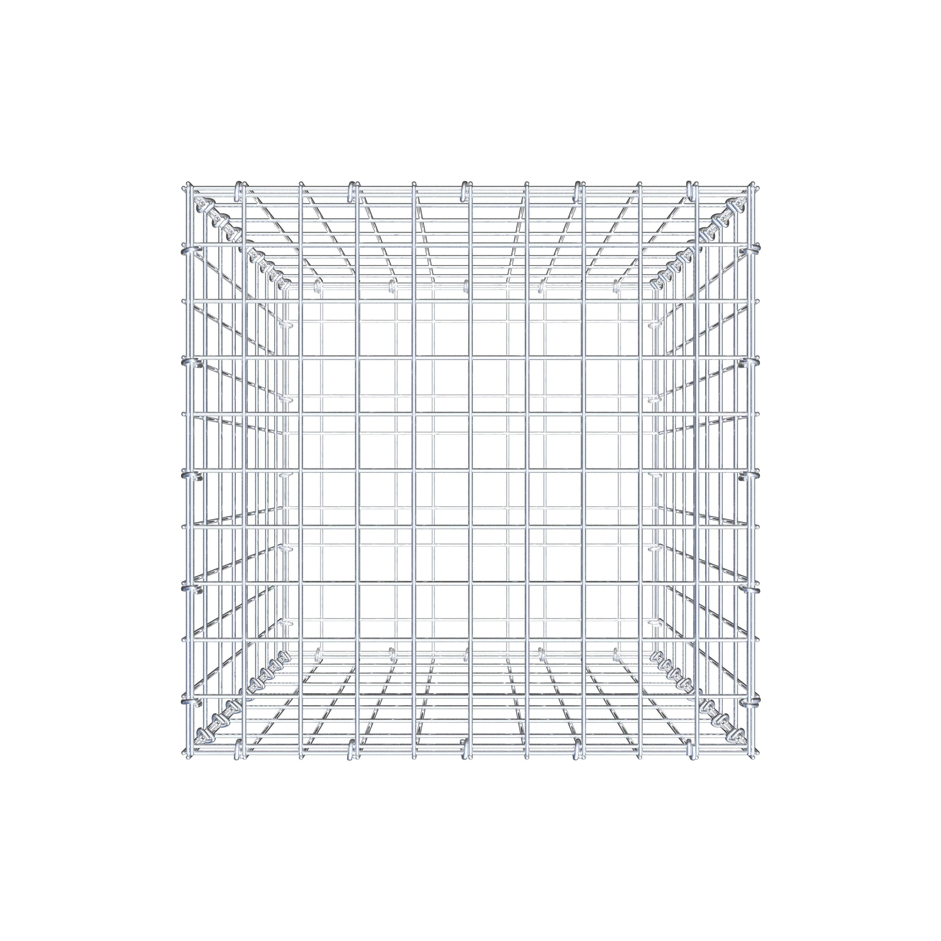 Gabione 80 cm x 50 cm x 50 cm (L x H x T), Maschenweite 5 cm x 10 cm, C-Ring