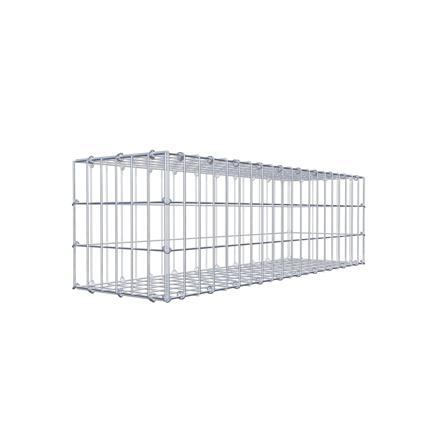 Gabion 100 cm x 30 cm x 30 cm (L x H x D), maskstorlek 5 cm x 10 cm, C-ring