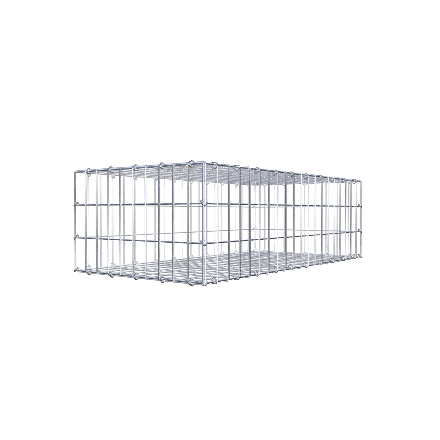 Gabião 100 cm x 30 cm x 50 cm (C x A x P), malhagem 5 cm x 10 cm, anel C