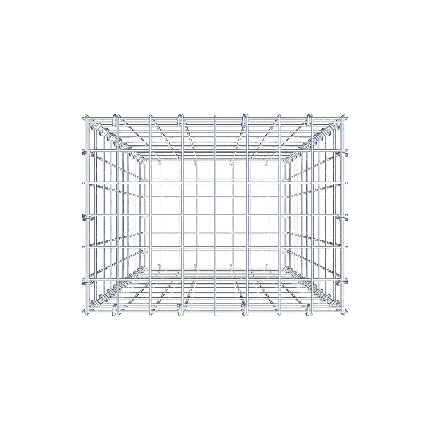 Gabion 100 cm x 40 cm x 30 cm (L x H x D), maskestørrelse 5 cm x 10 cm, C-ring