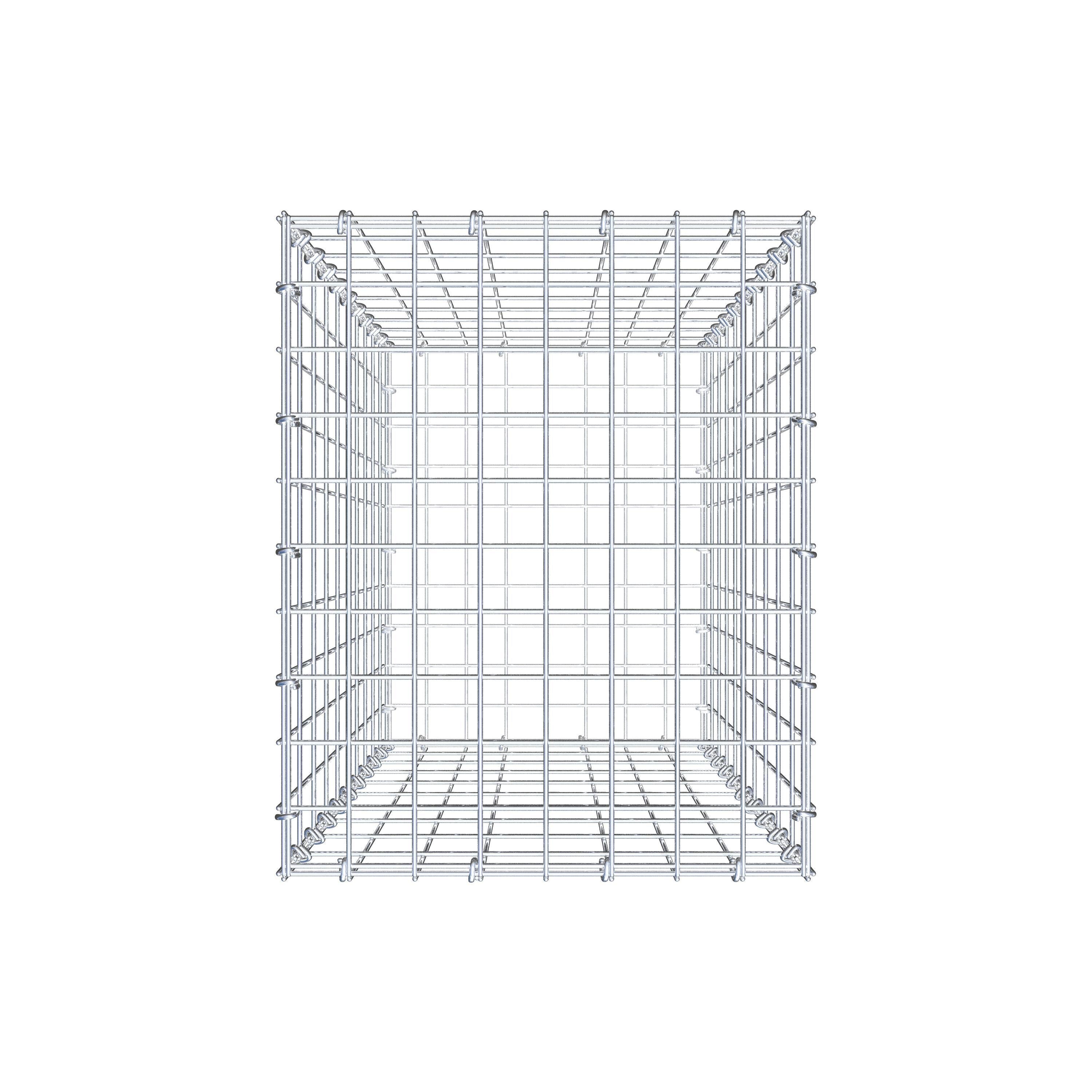 Gabione 100 cm x 40 cm x 50 cm (L x H x T), Maschenweite 5 cm x 10 cm, C-Ring