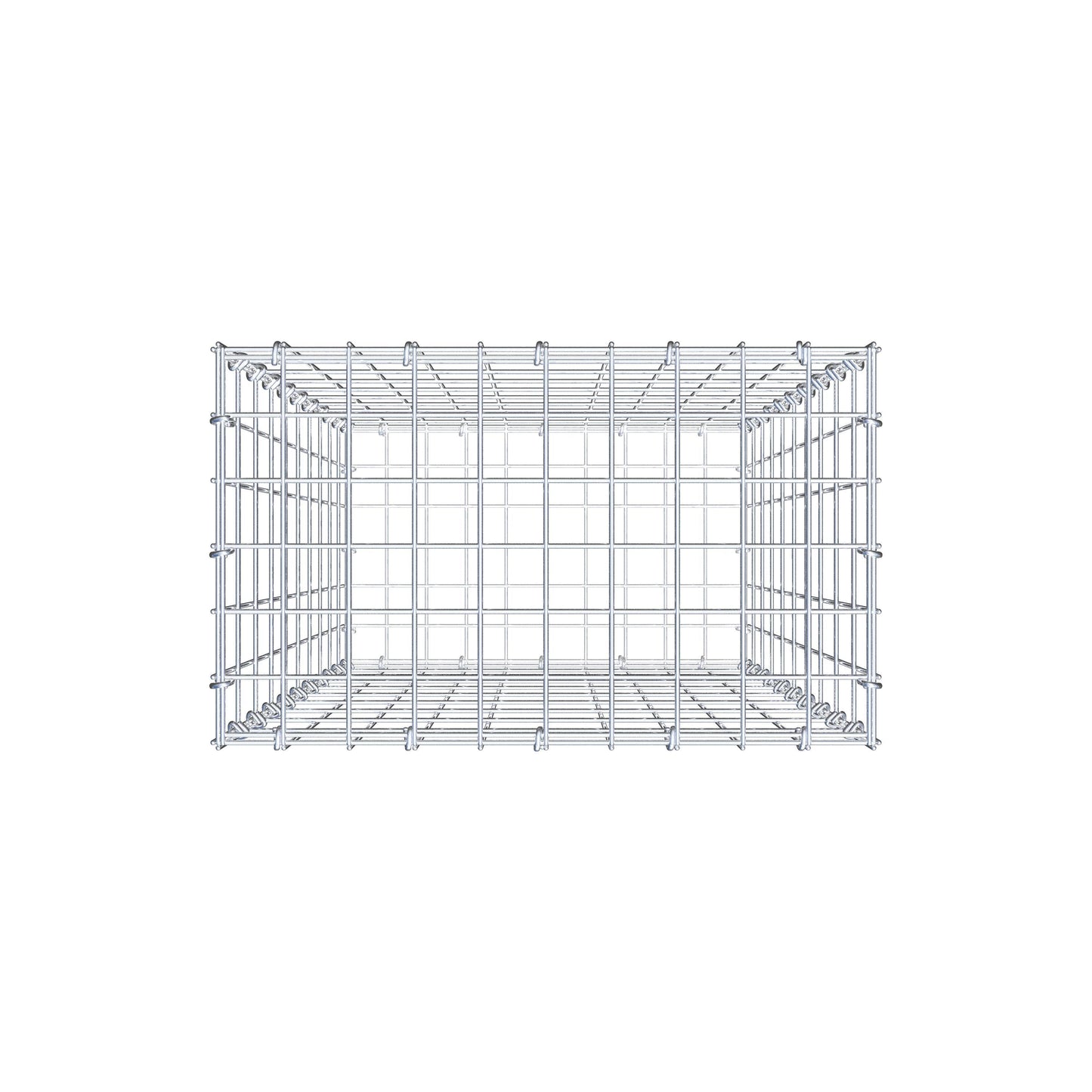 Gabion 100 cm x 50 cm x 30 cm (L x H x D), maskestørrelse 5 cm x 10 cm, C-ring