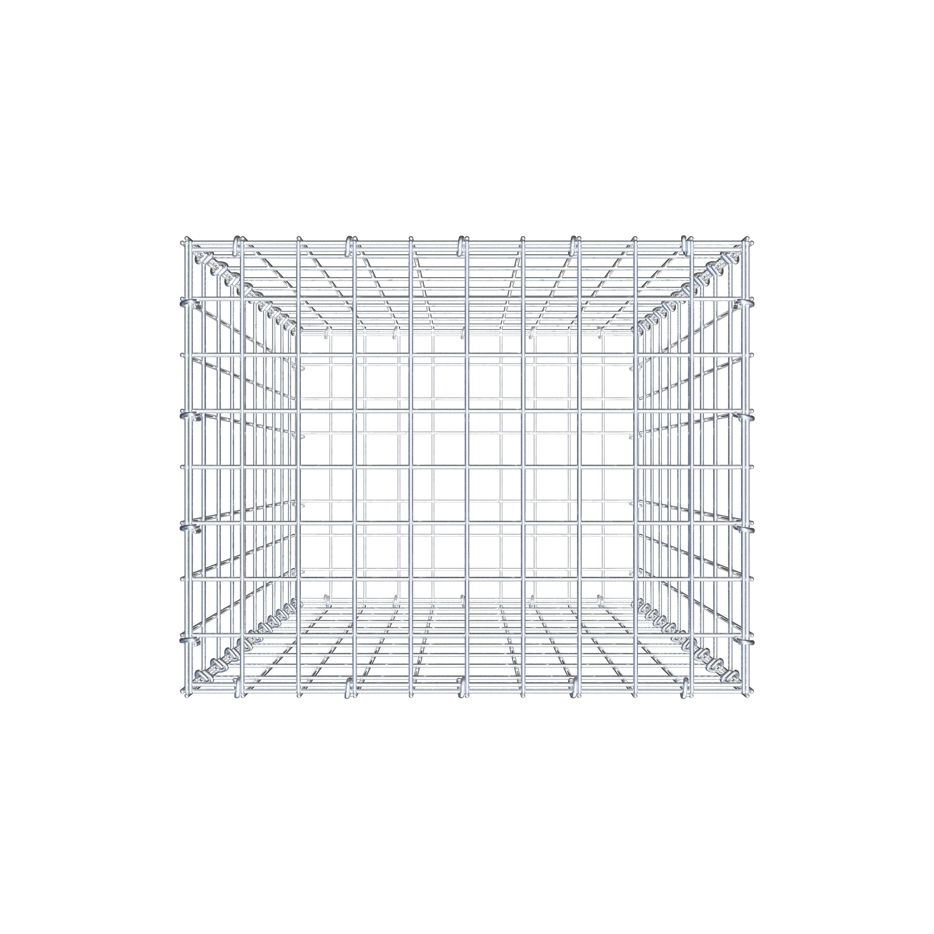 Gabione 100 cm x 50 cm x 40 cm (L x H x T), Maschenweite 5 cm x 10 cm, C-Ring