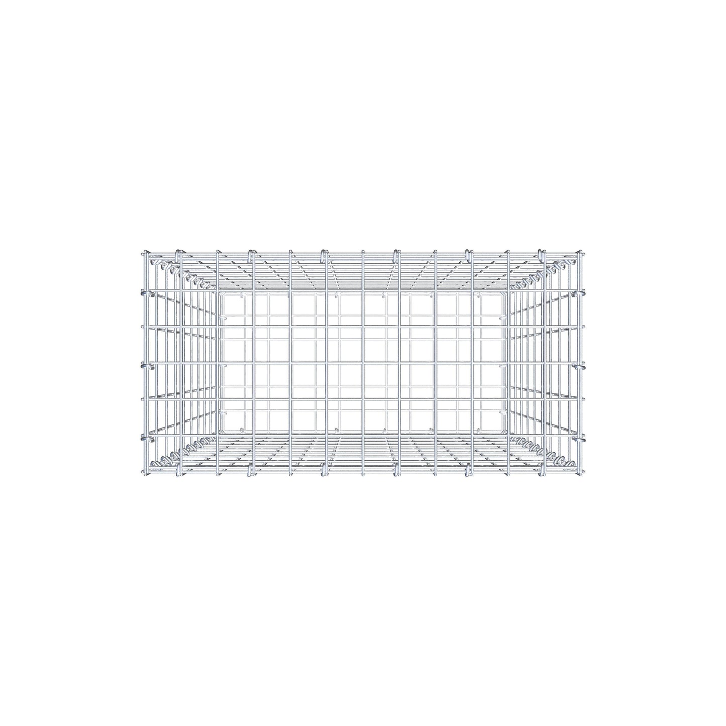 Gabion 100 cm x 60 cm x 30 cm (L x H x D), maskestørrelse 5 cm x 10 cm, C-ring