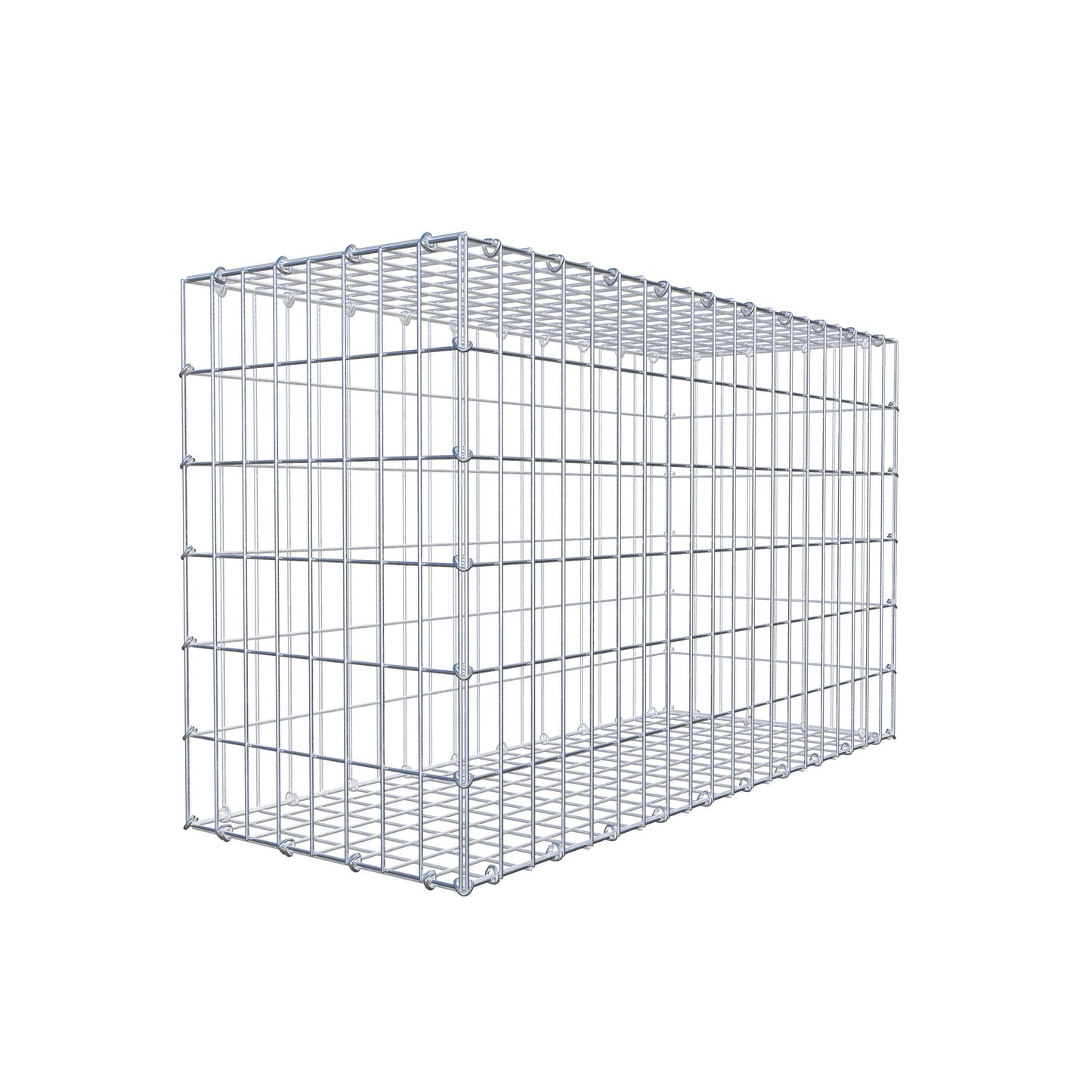 Gabion 100 cm x 60 cm x 40 cm (L x H x P), mailles 5 cm x 10 cm, anneau en C