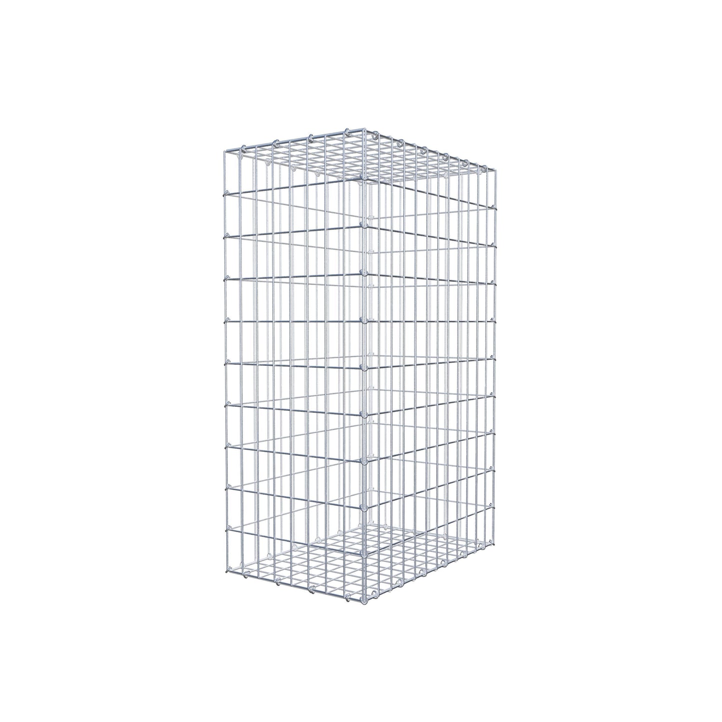 Gabion 100 cm x 60 cm x 40 cm (L x H x P), mailles 5 cm x 10 cm, anneau en C