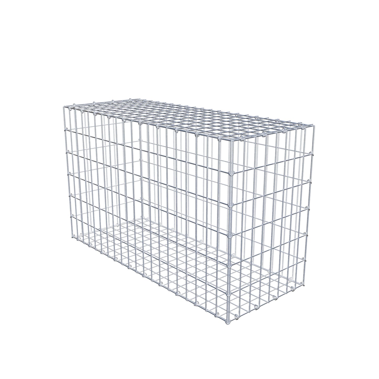 Gabion 100 cm x 60 cm x 40 cm (L x H x P), mailles 5 cm x 10 cm, anneau en C