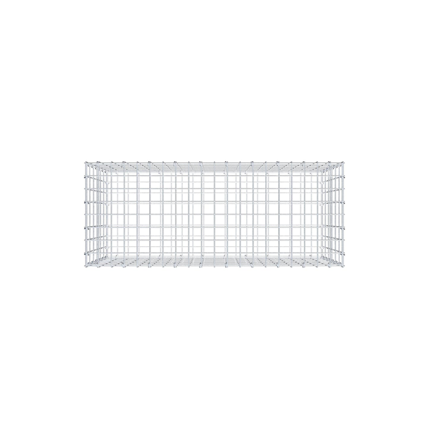 Gabion 100 cm x 60 cm x 40 cm (L x H x P), mailles 5 cm x 10 cm, anneau en C