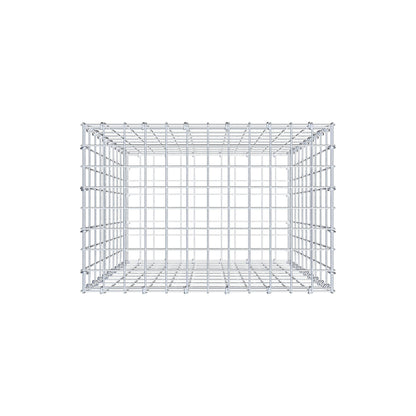 Gabion 100 cm x 60 cm x 40 cm (L x H x P), mailles 5 cm x 10 cm, anneau en C