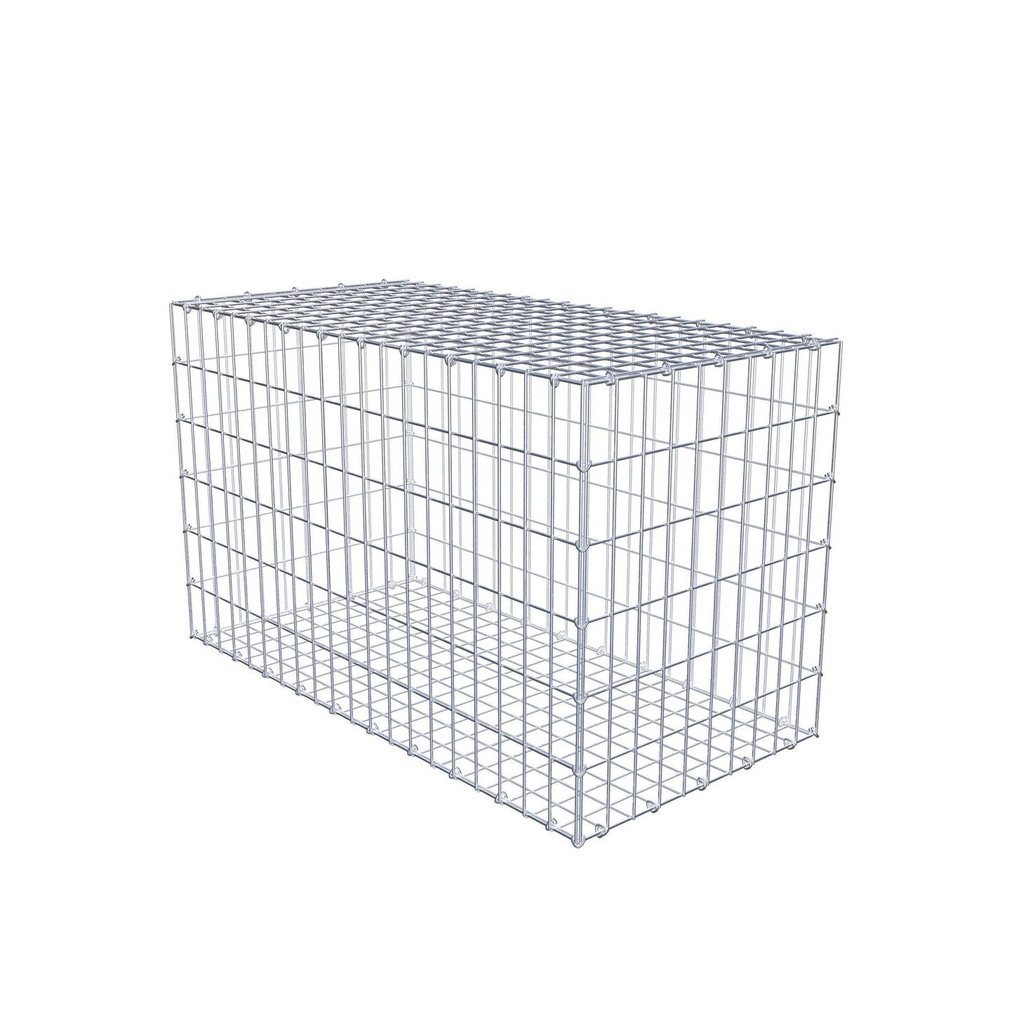 Gabion 100 cm x 60 cm x 50 cm (L x H x P), mailles 5 cm x 10 cm, anneau en C