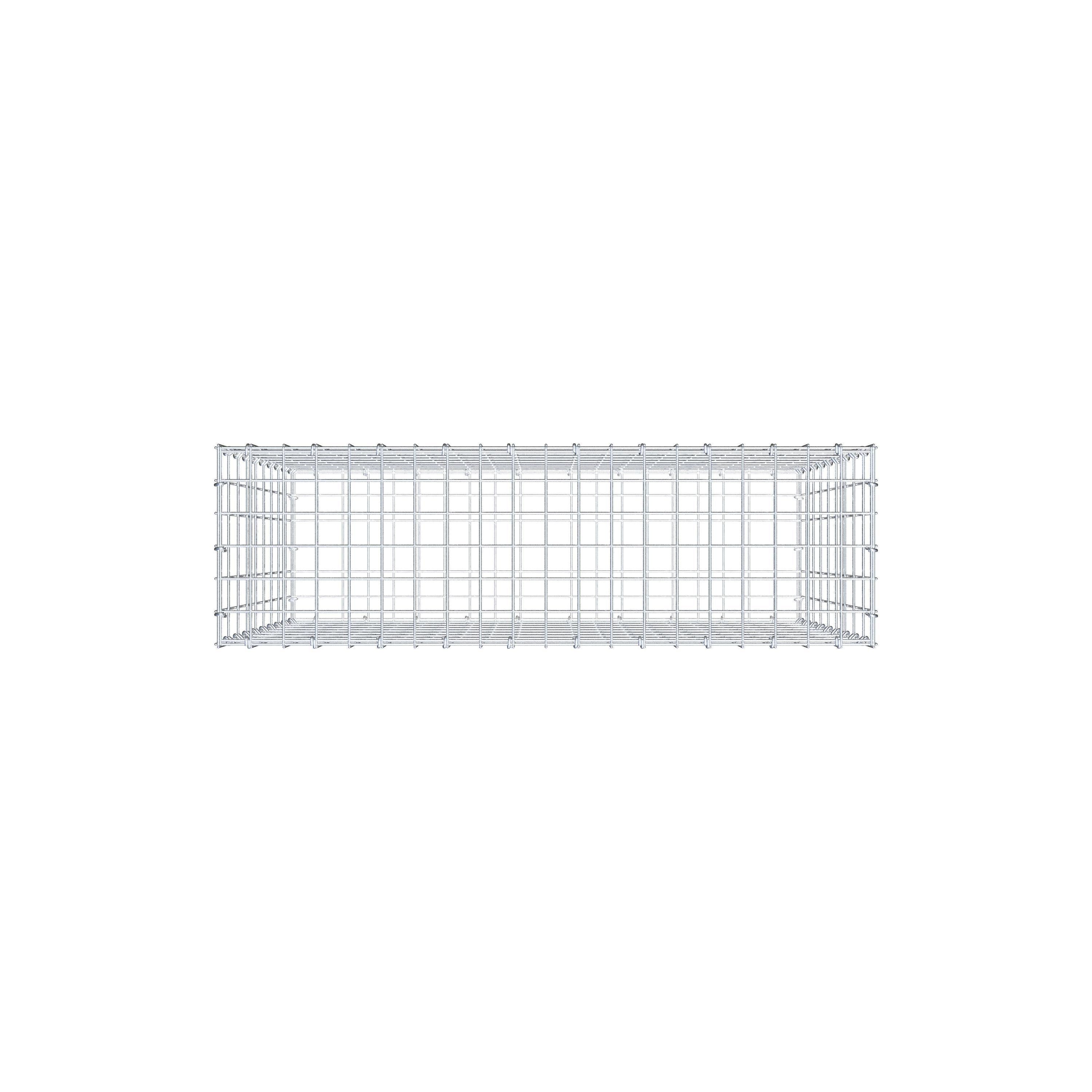 Gabione 100 cm x 90 cm x 30 cm (L x H x T), Maschenweite 5 cm x 10 cm, C-Ring