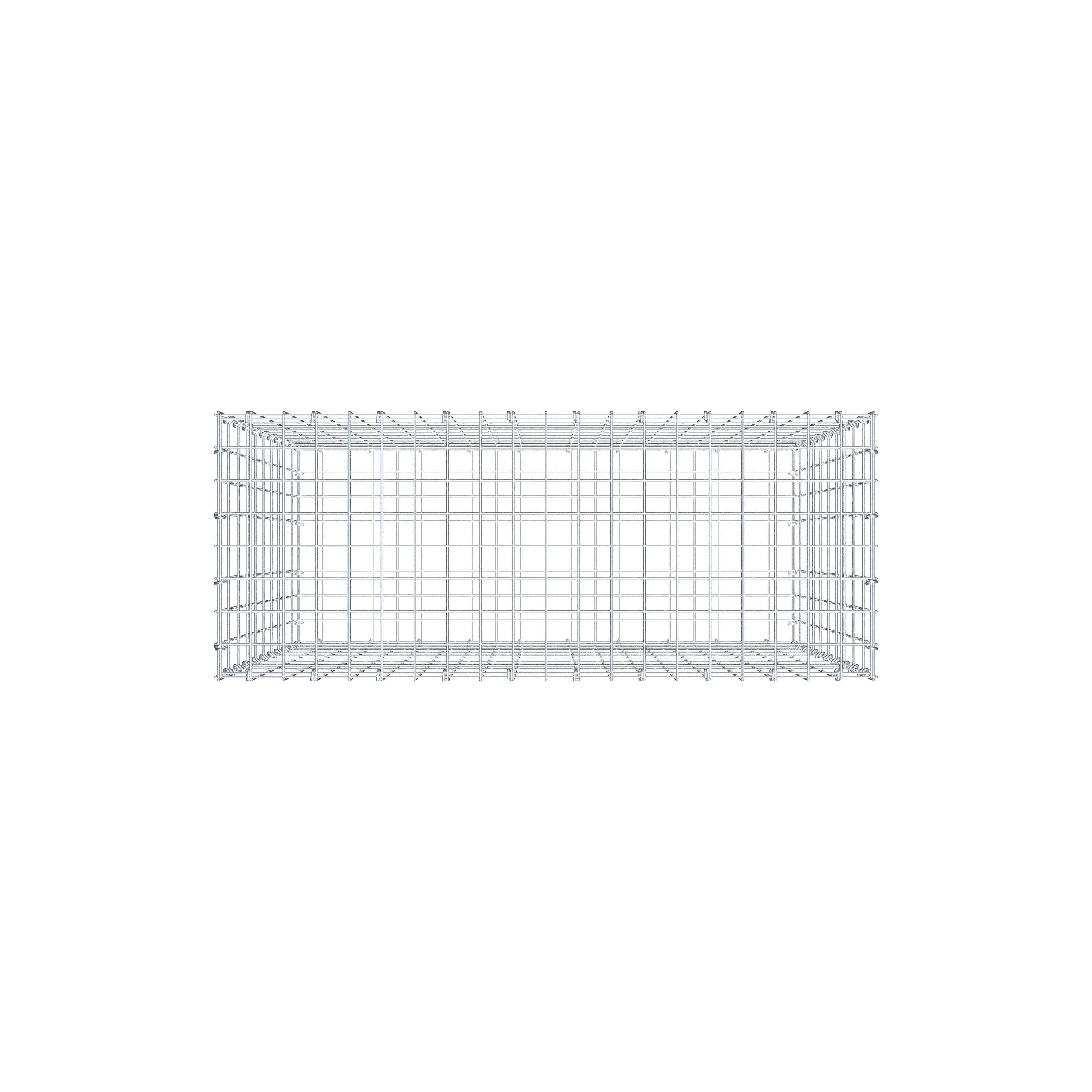 Gabion 100 cm x 100 cm x 40 cm (L x H x D), mesh size 5 cm x 10 cm, C-ring